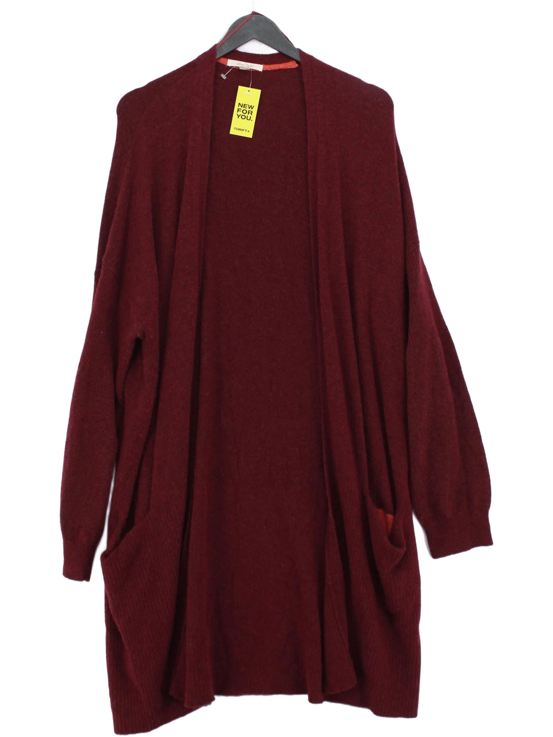 White Stuff Women's Cardigan UK 20 Red Nylon with Wool, Other, Elastane Cardigan