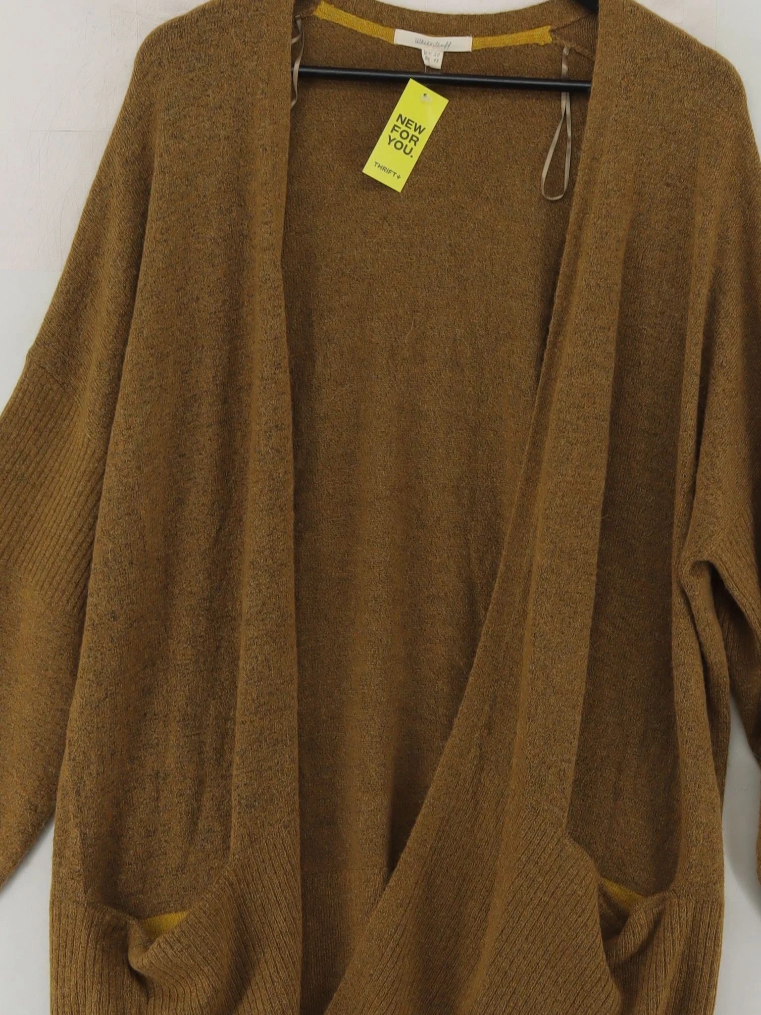 White Stuff Women's Cardigan UK 20 Tan 100% Other V-Neck Cardigan - Image 3