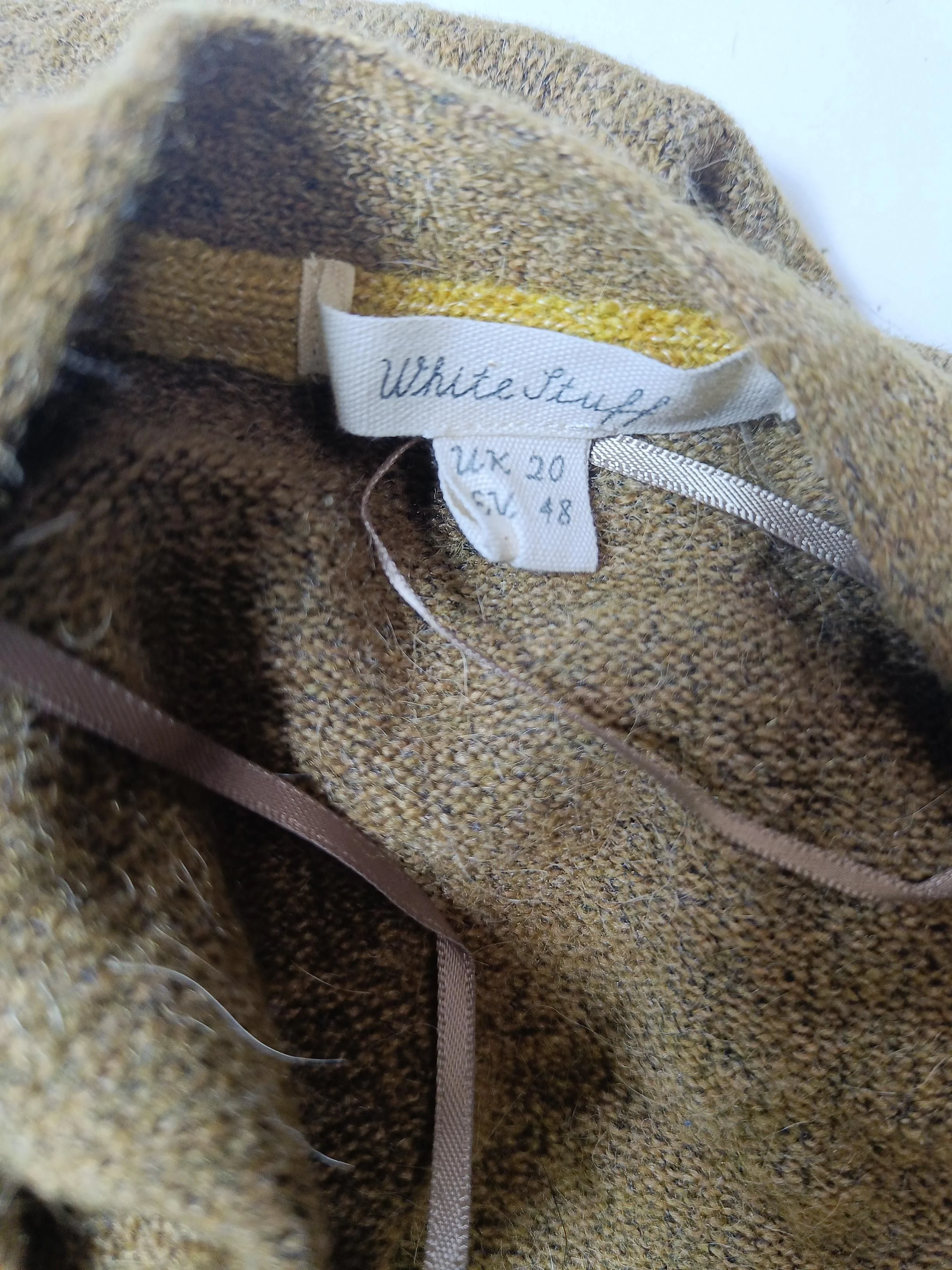 White Stuff Women's Cardigan UK 20 Tan 100% Other V-Neck Cardigan - Image 5