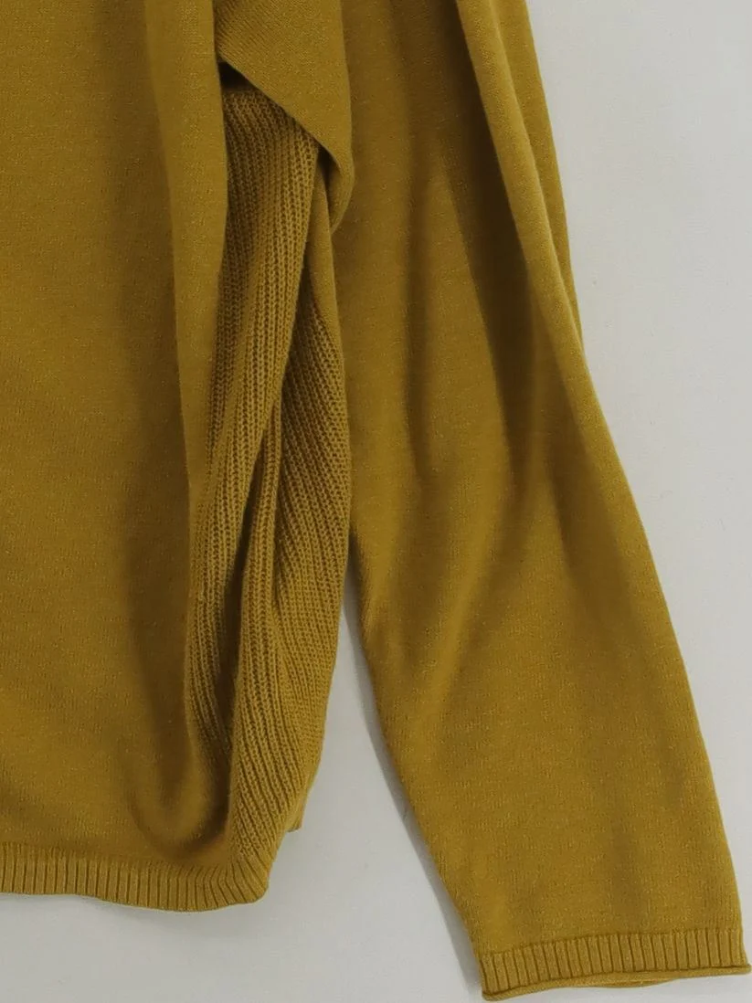 White Stuff Women's Cardigan UK 24 Yellow 100% Cotton V-Neck Cardigan - Image 4