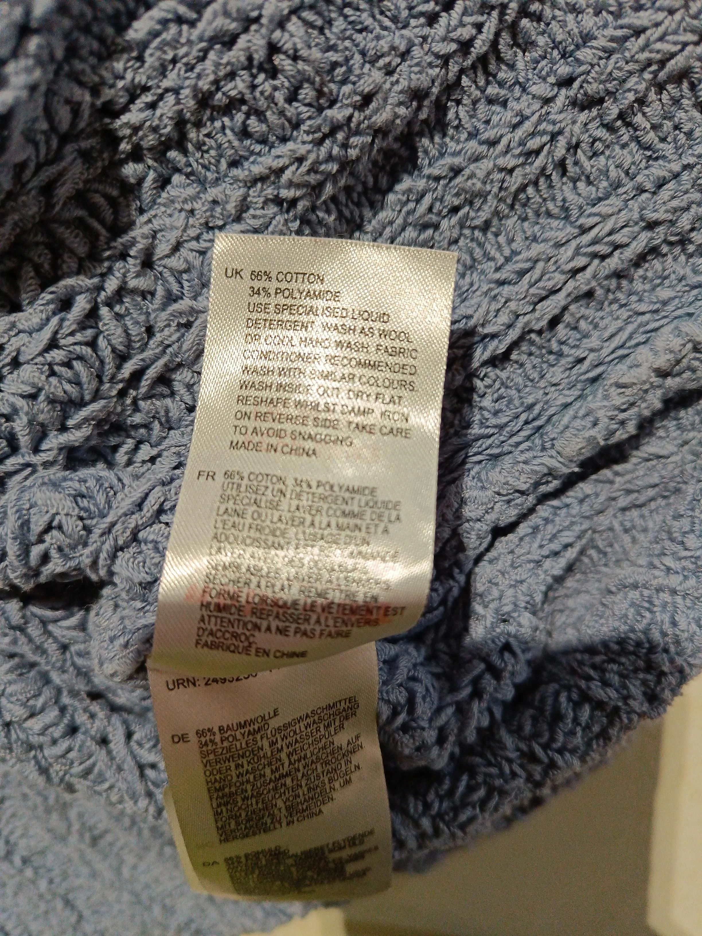 White Stuff Women's Cardigan UK 6 Blue Cotton with Polyamide V-Neck Cardigan - Image 6
