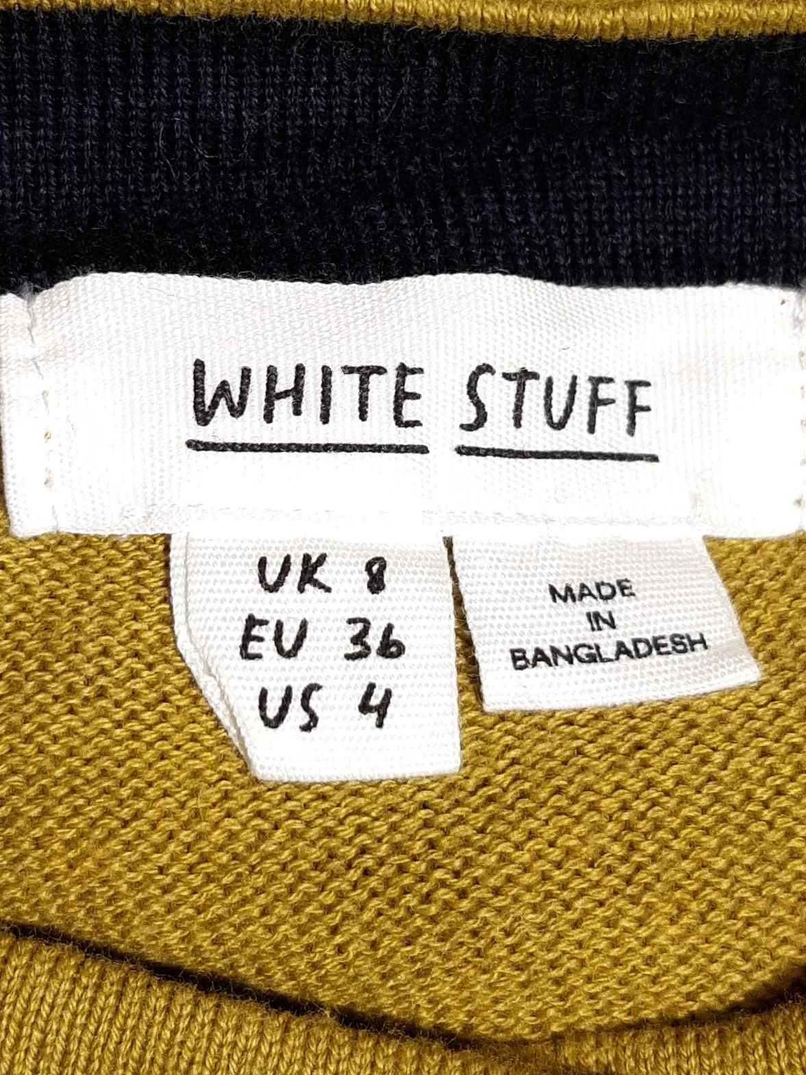 White Stuff Women's Cardigan UK 8 Yellow 100% Cotton Round Neck Cardigan - Image 5