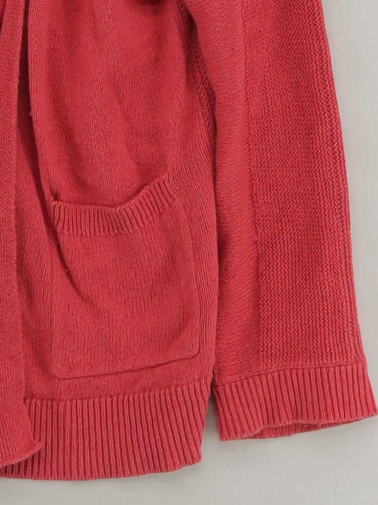 White Stuff Women's Cardigan XL Pink Cotton with Linen V-Neck Cardigan - Image 4