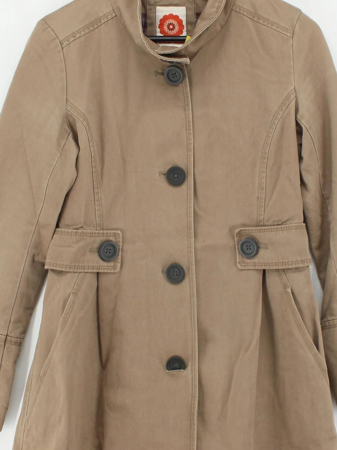 White Stuff Women's Coat UK 10 Brown Cotton with Polyester Trench Coat - Image 3