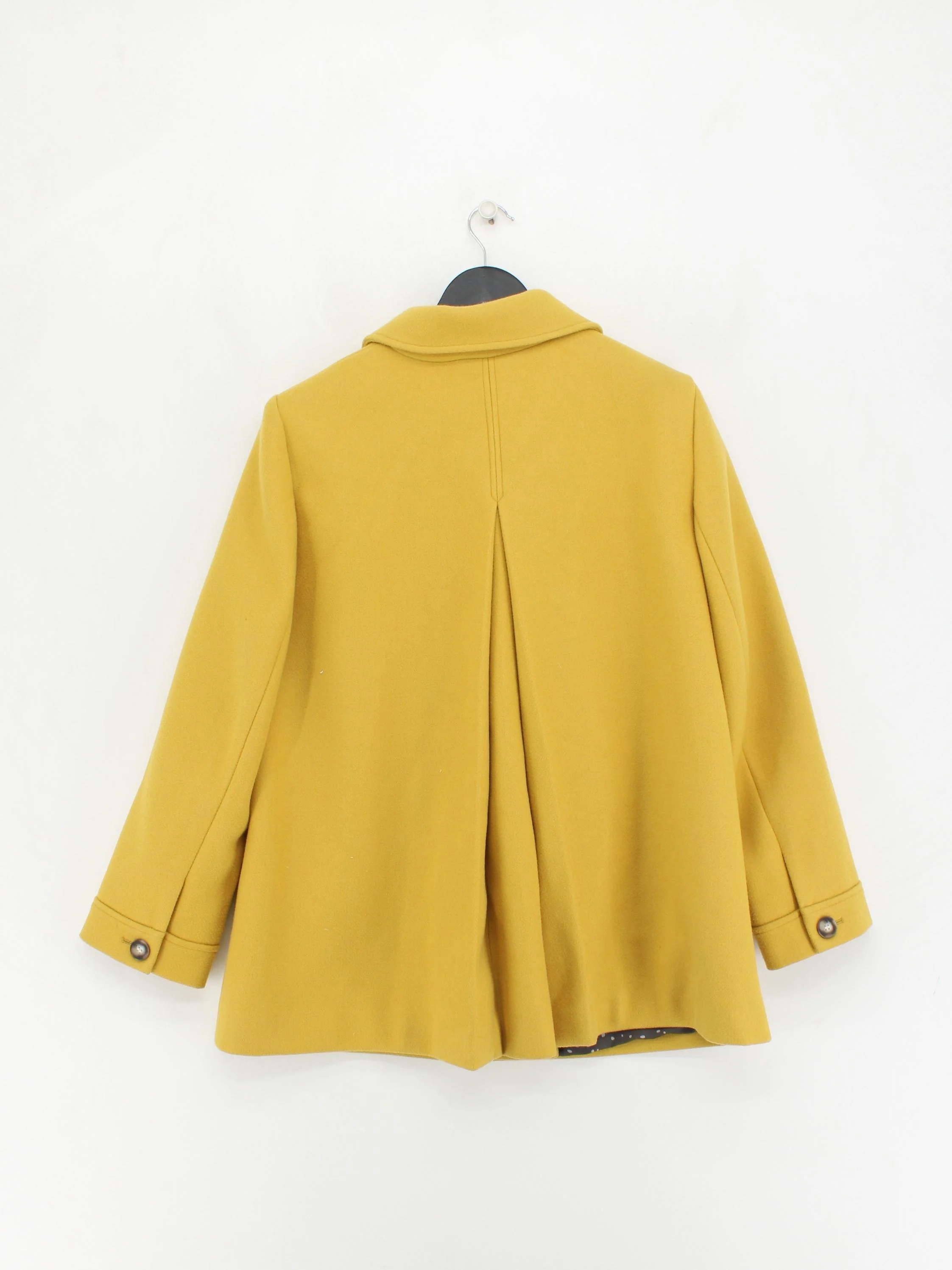 White Stuff Women's Coat UK 14 Yellow 100% Polyester Pea Coat - Image 2