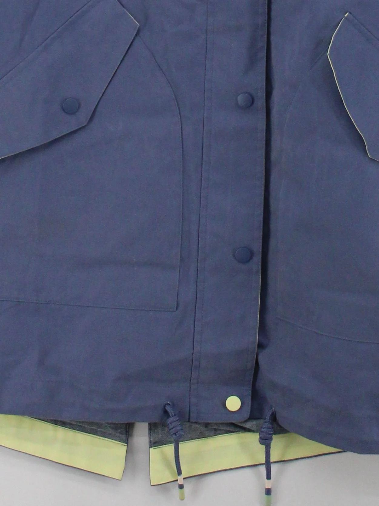 White Stuff Women's Coat UK 16 Blue Cotton with Nylon Rain Coat - Image 4