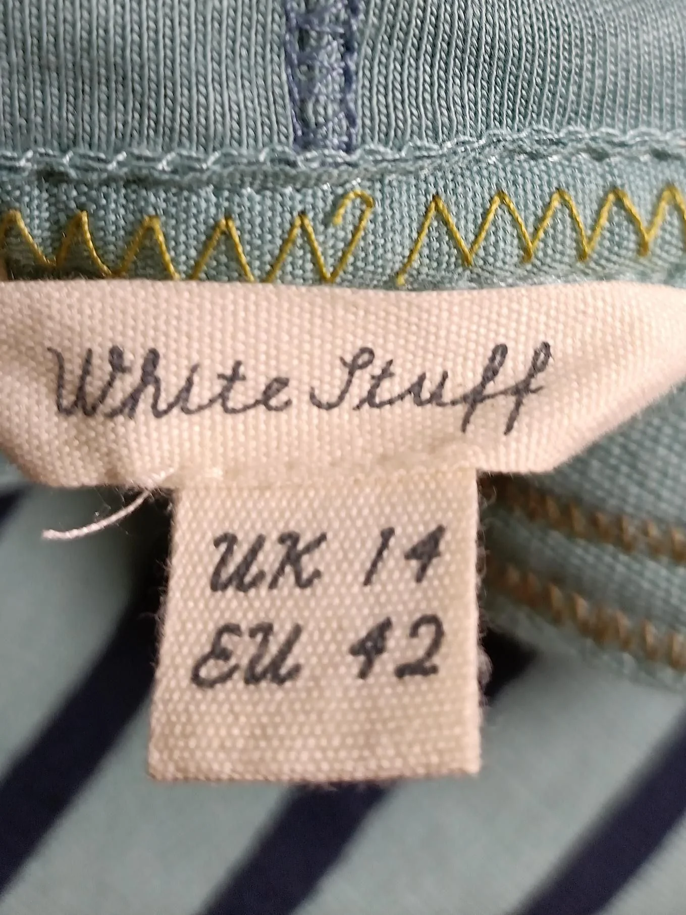 White Stuff Women's Hoodie UK 14 Multi Striped 100% Cotton Pullover - Image 5