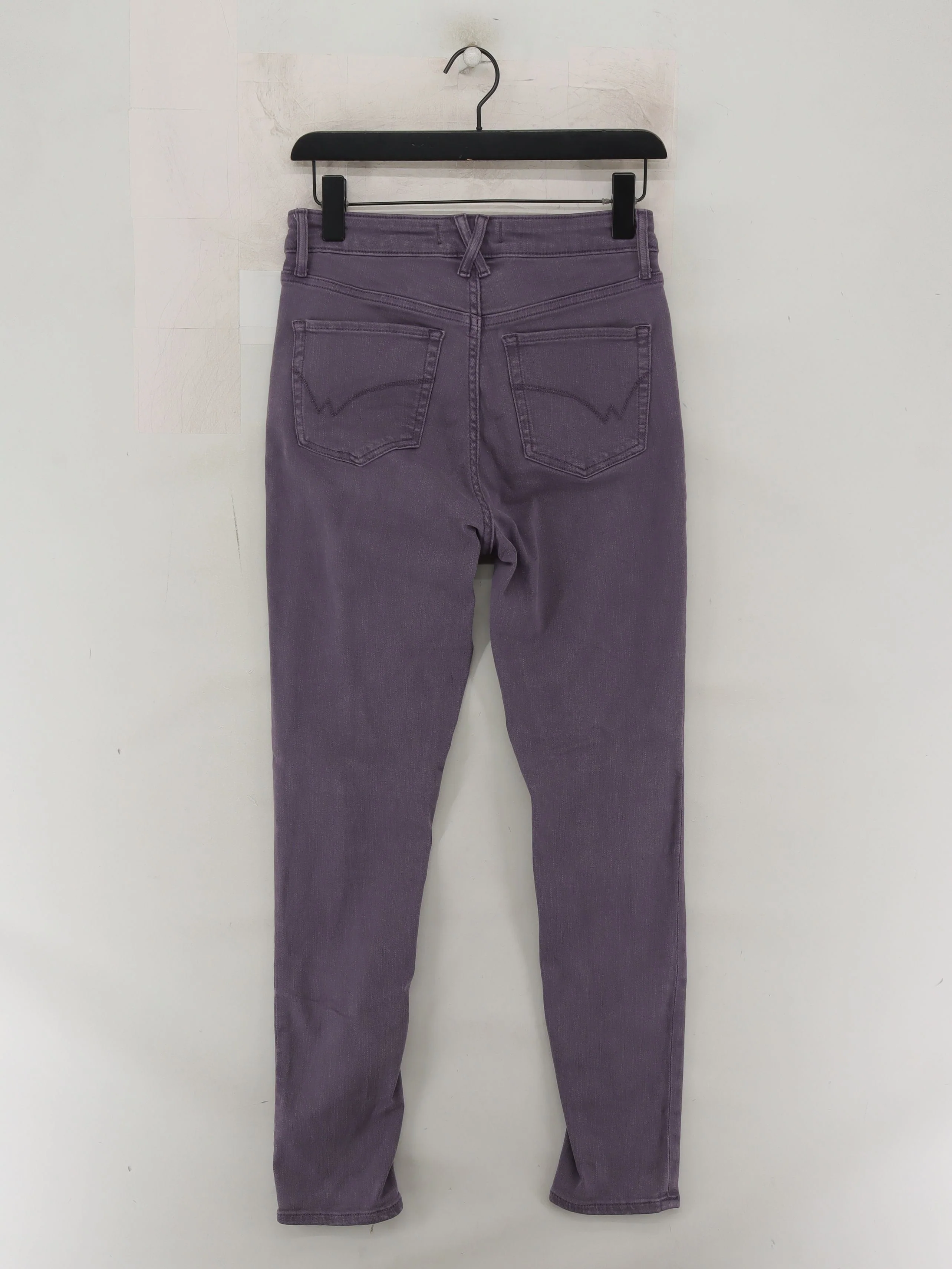 White Stuff Women's Jeans UK 10 Purple Cotton with Polyester, Elastane Skinny - Image 2