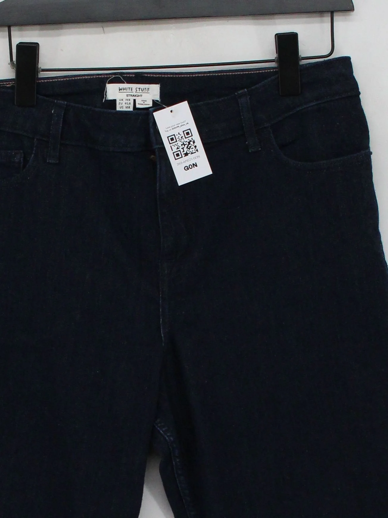 White Stuff Women's Jeans UK 14 Blue Cotton with Elastane Straight - Image 3