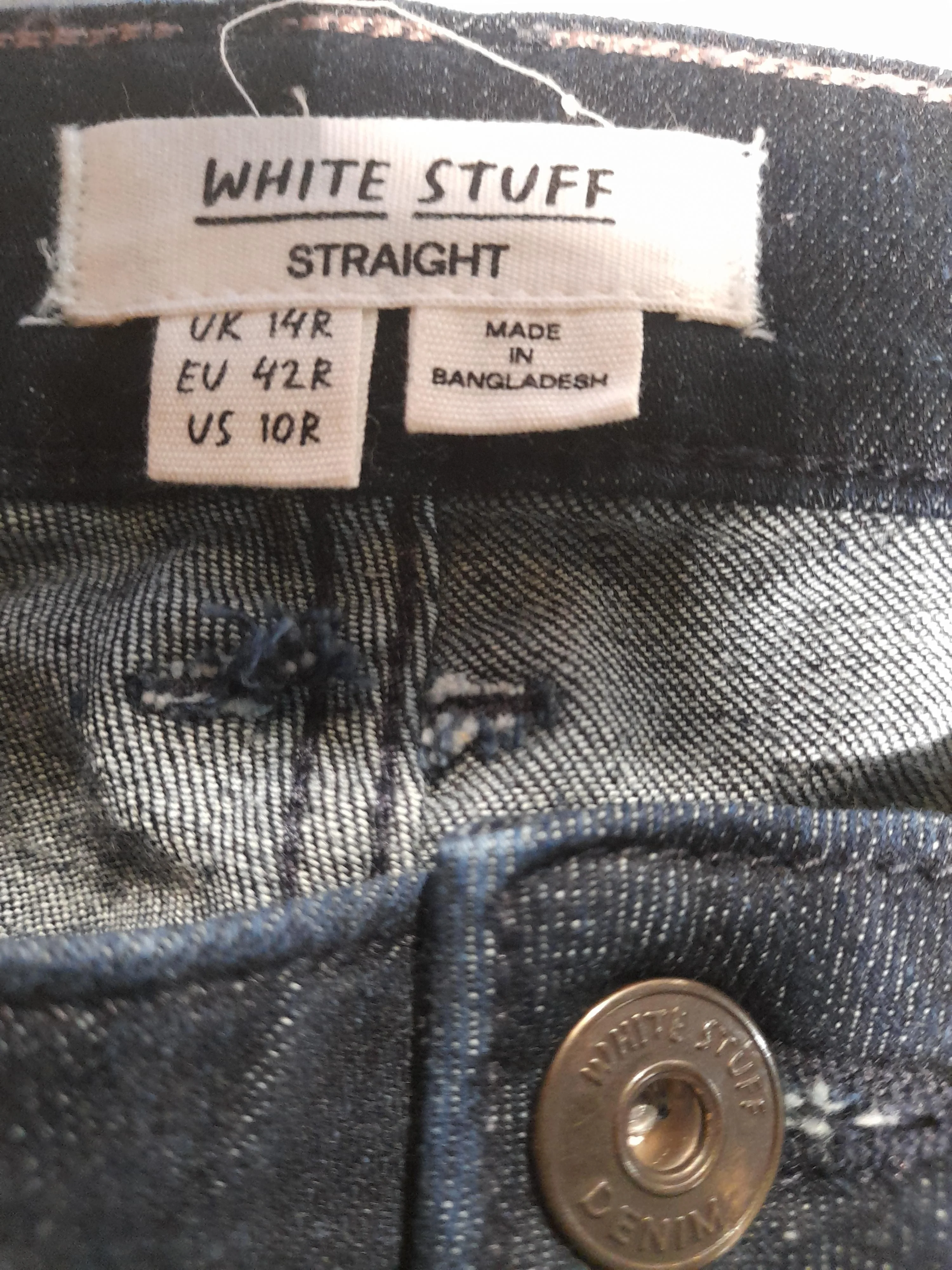 White Stuff Women's Jeans UK 14 Blue Cotton with Elastane Straight - Image 5