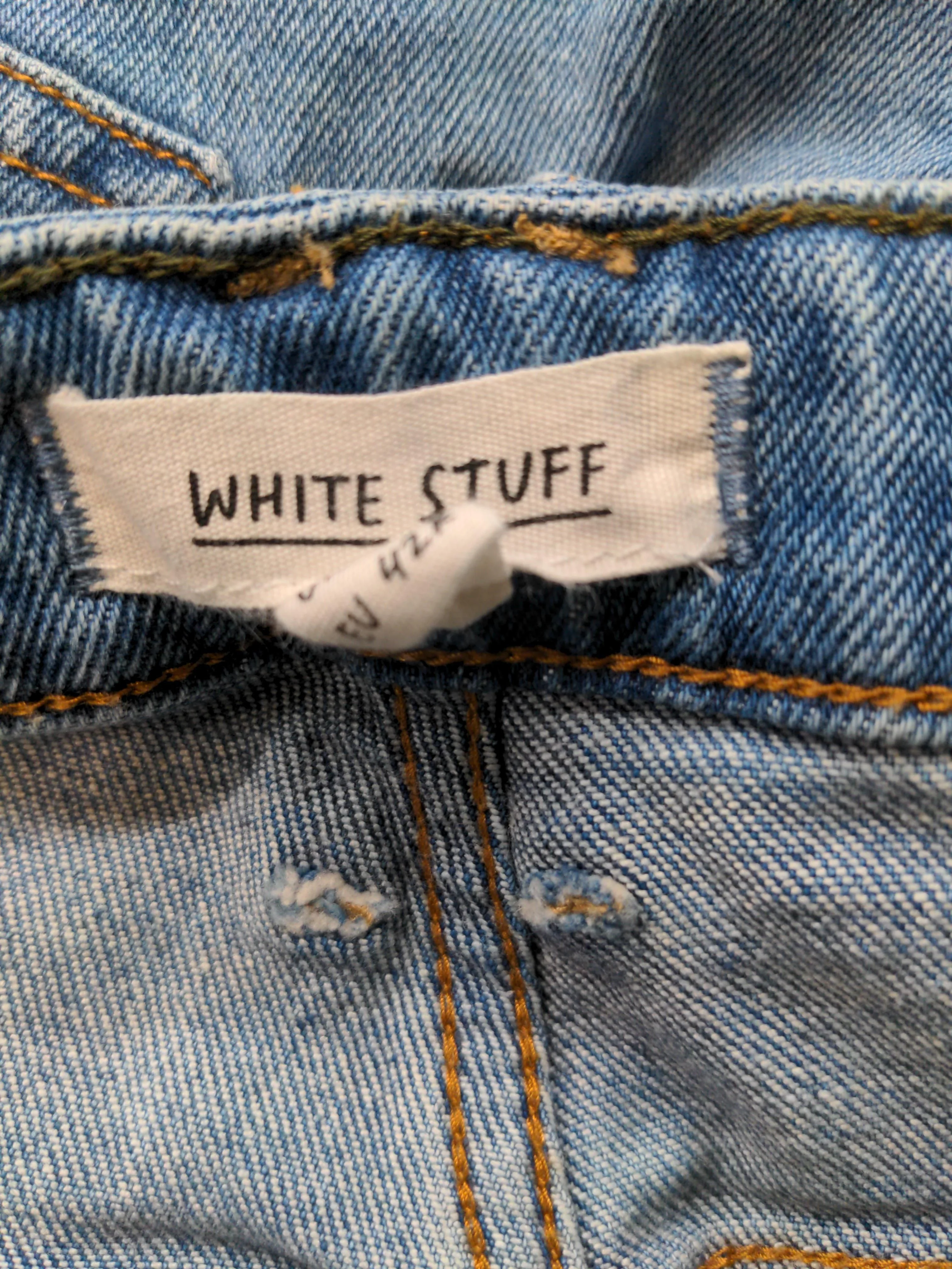 White Stuff Women's Jeans UK 14 Blue Cotton with Lyocell Modal, Elastane Mom - Image 5