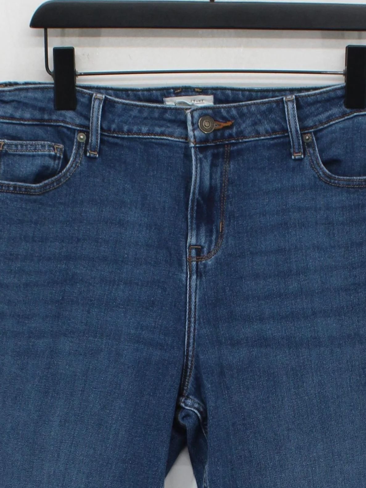White Stuff Women's Jeans UK 14 Blue Cotton with Lyocell Modal, Elastane Mom - Image 3