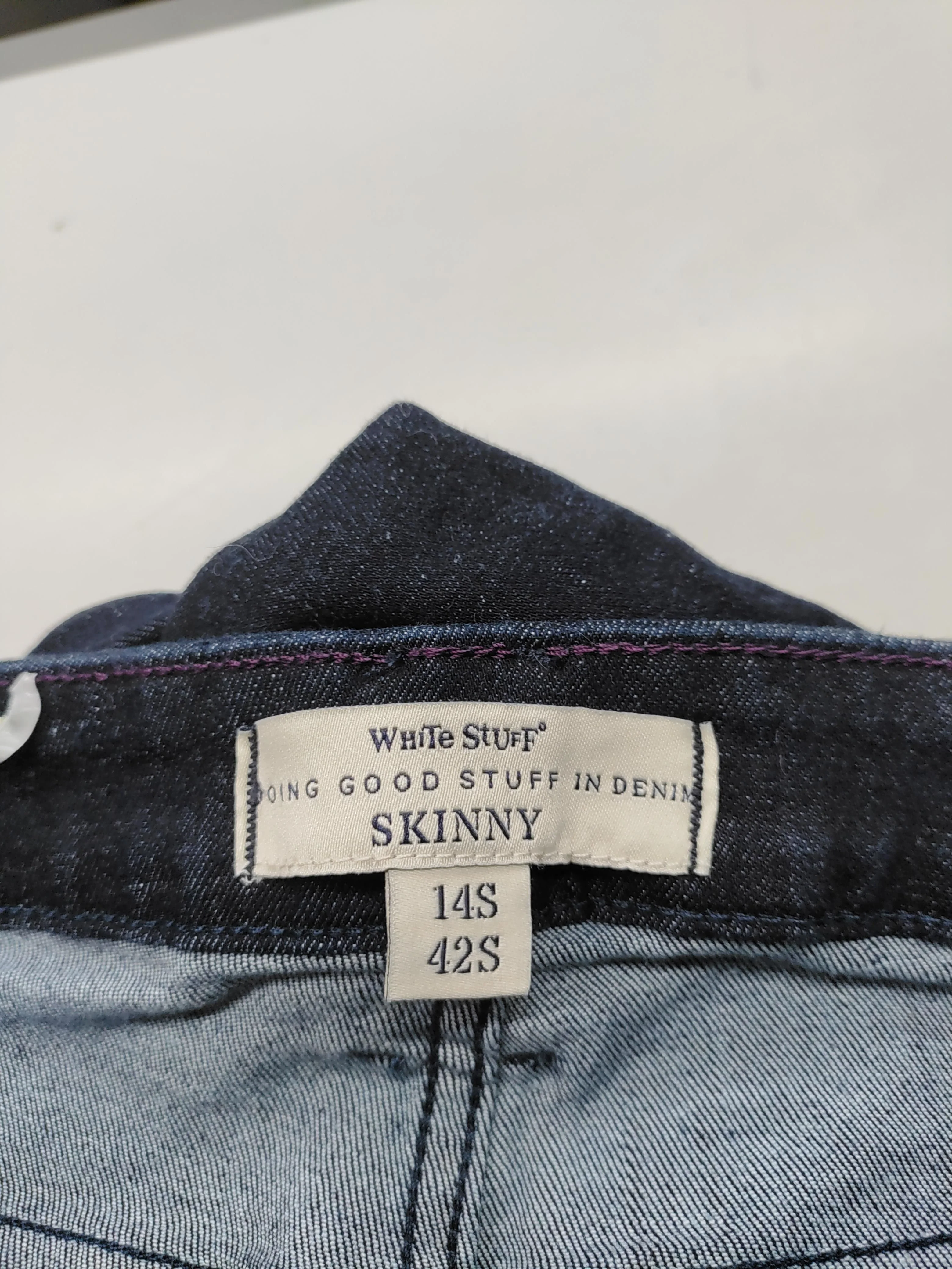 White Stuff Women's Jeans UK 14 Blue Cotton with Polyester, Elastane Skinny - Image 5