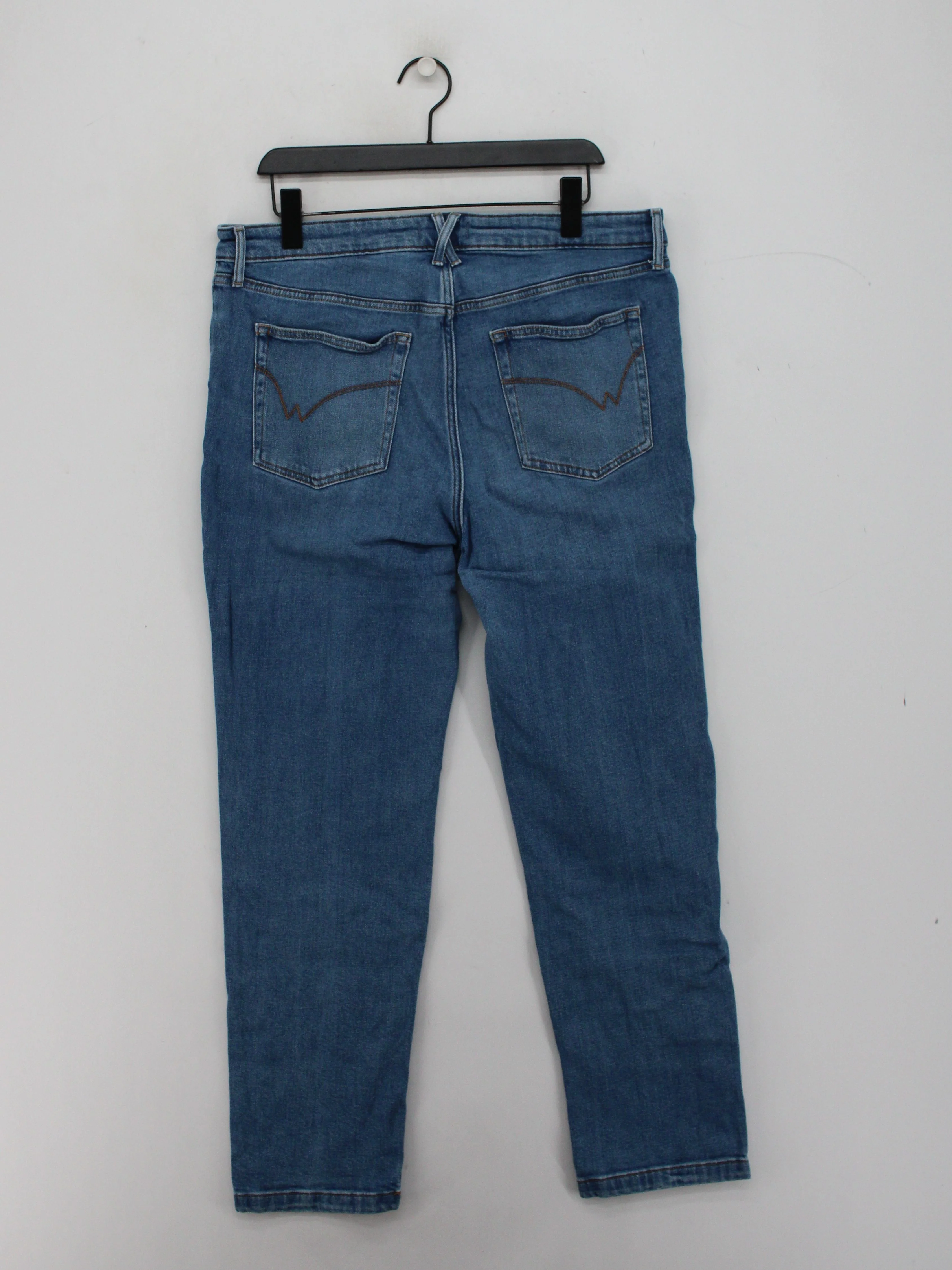 White Stuff Women's Jeans UK 16 Blue 100% Cotton Straight - Image 2