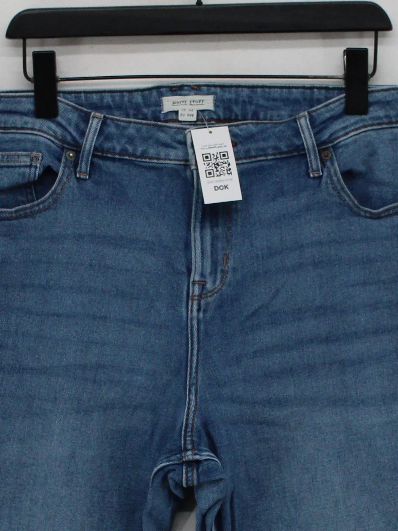 White Stuff Women's Jeans UK 16 Blue 100% Cotton Straight - Image 3