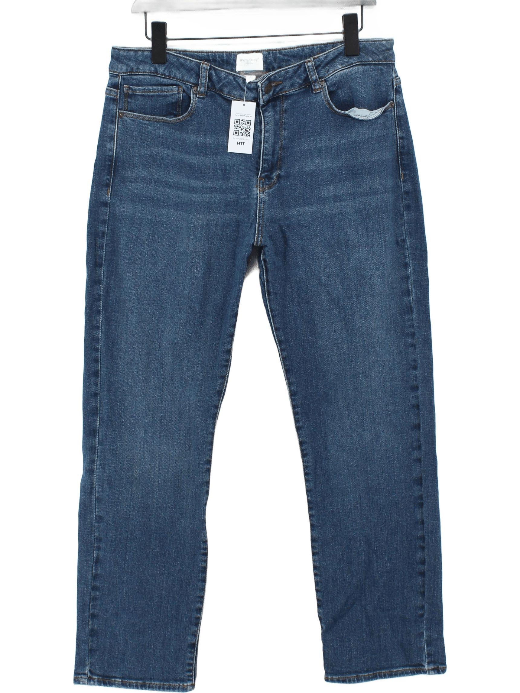 White Stuff Women's Jeans UK 16 Blue Cotton with Elastane Straight