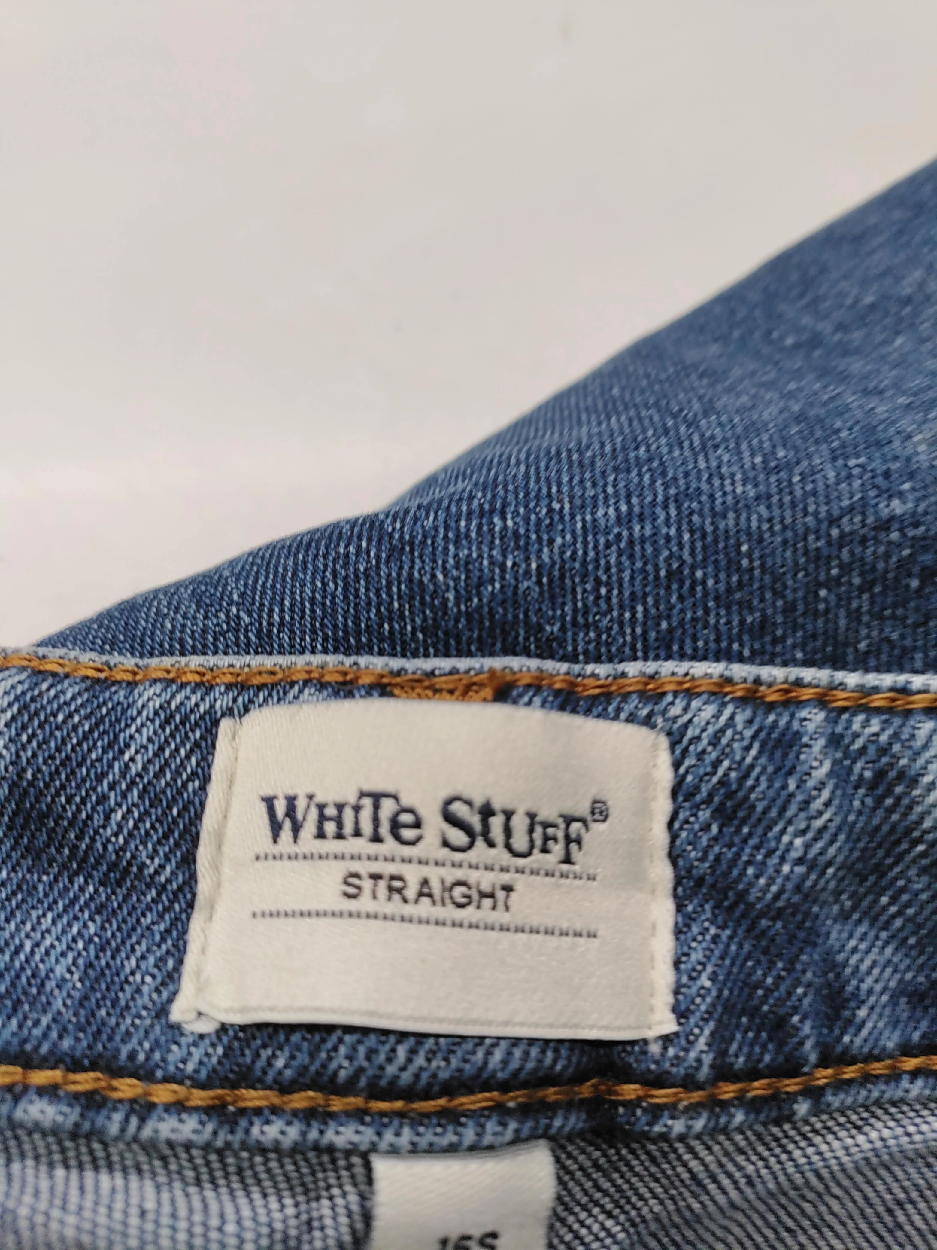 White Stuff Women's Jeans UK 16 Blue Cotton with Elastane Straight - Image 5