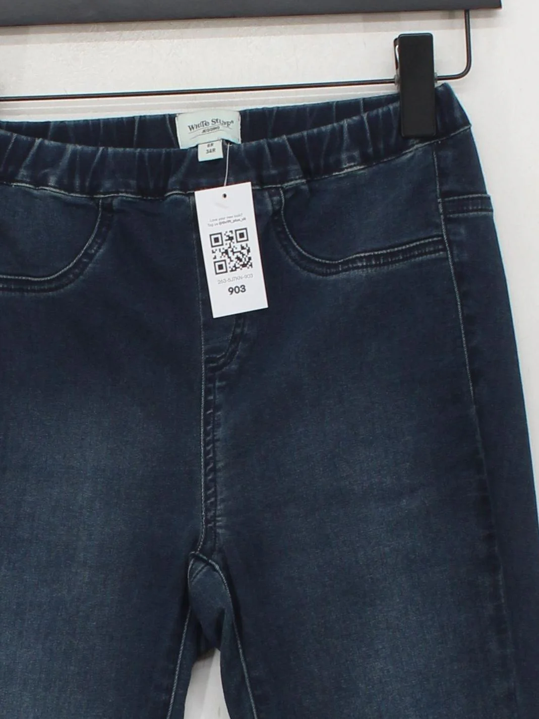 White Stuff Women's Jeans UK 6 Blue Cotton with Polyester, Elastane Jegging - Image 3