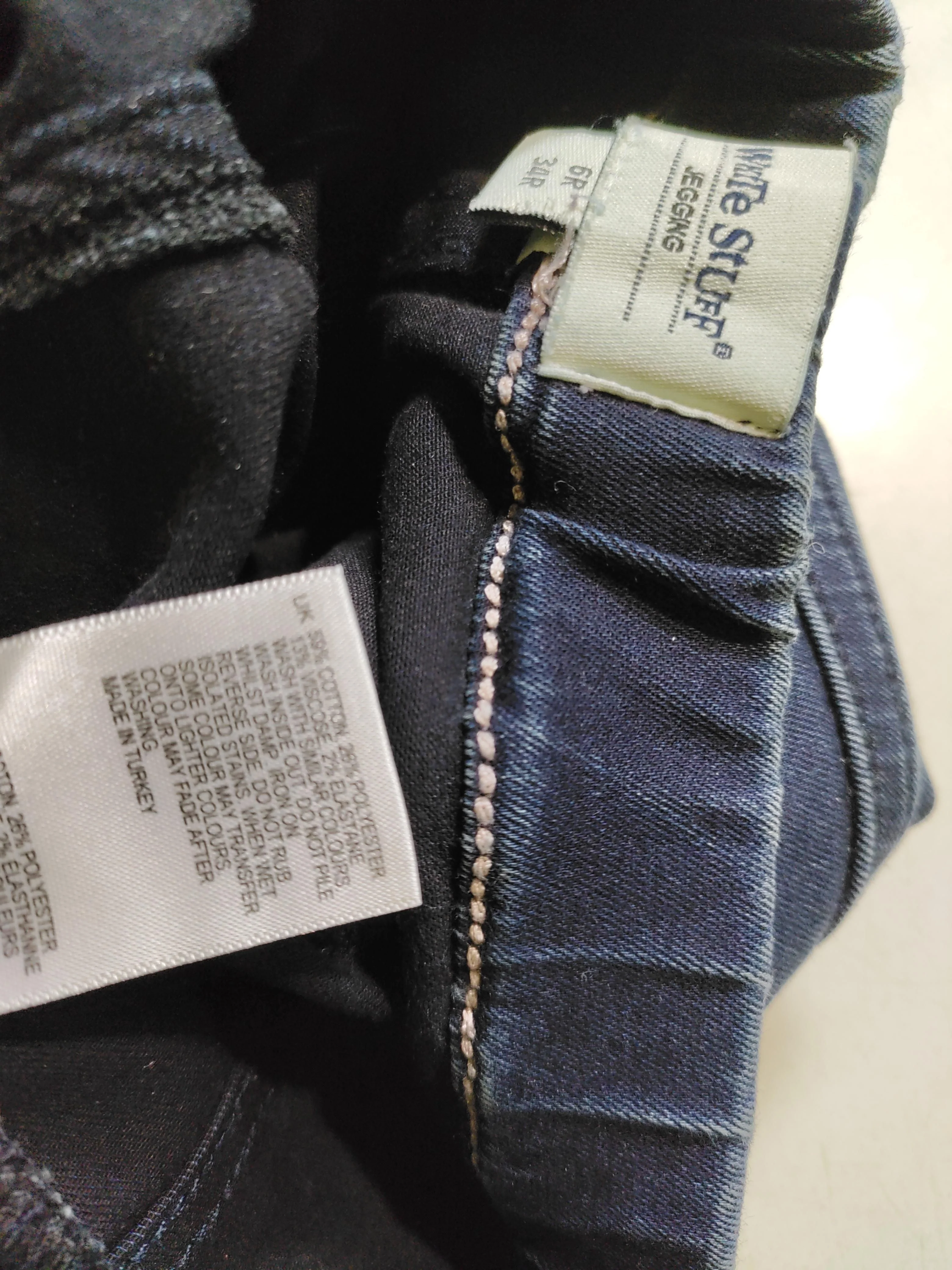 White Stuff Women's Jeans UK 6 Blue Cotton with Polyester, Elastane Jegging - Image 7
