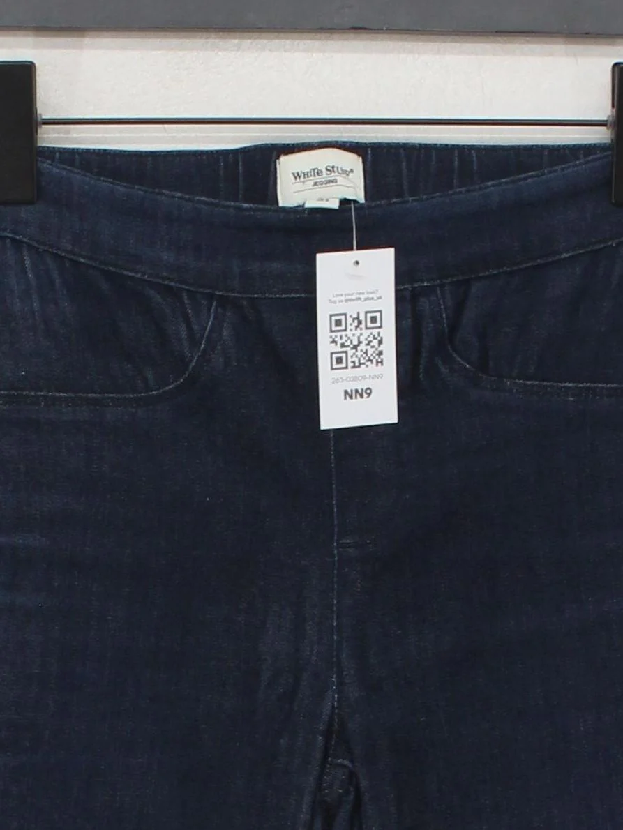 White Stuff Women's Jeans UK 8 Blue Cotton with Polyester, Elastane Jegging - Image 3