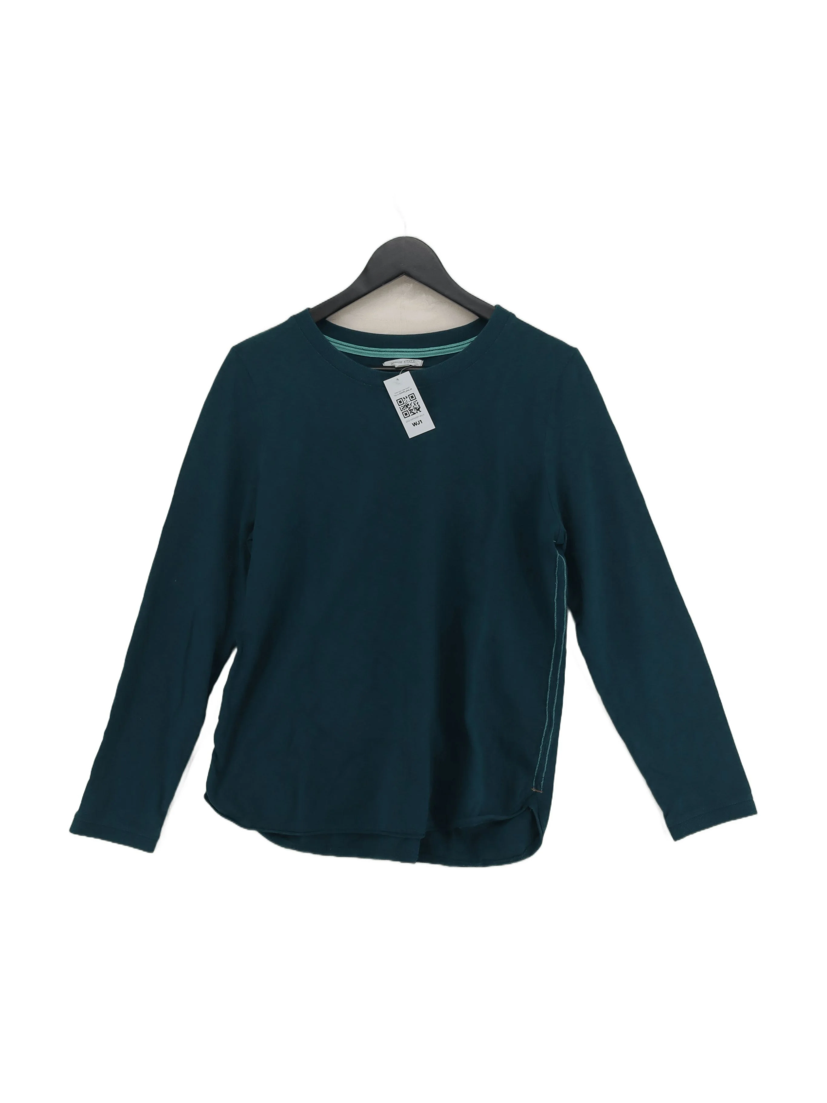White Stuff Women's Jumper M Green 100% Cotton Crew Neck Pullover