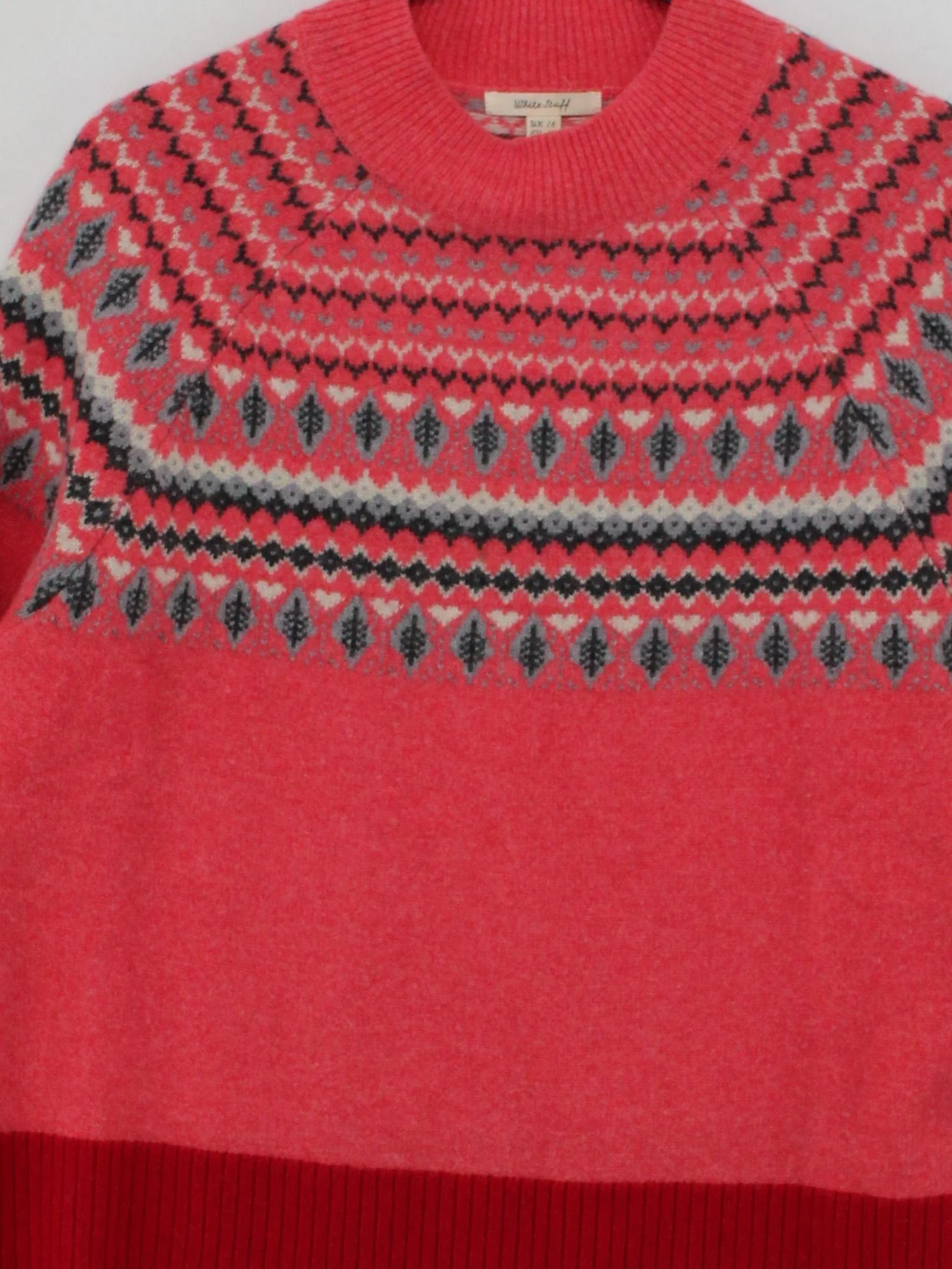 White Stuff Women's Jumper M Pink Wool with Nylon Crew Neck Pullover - Image 3