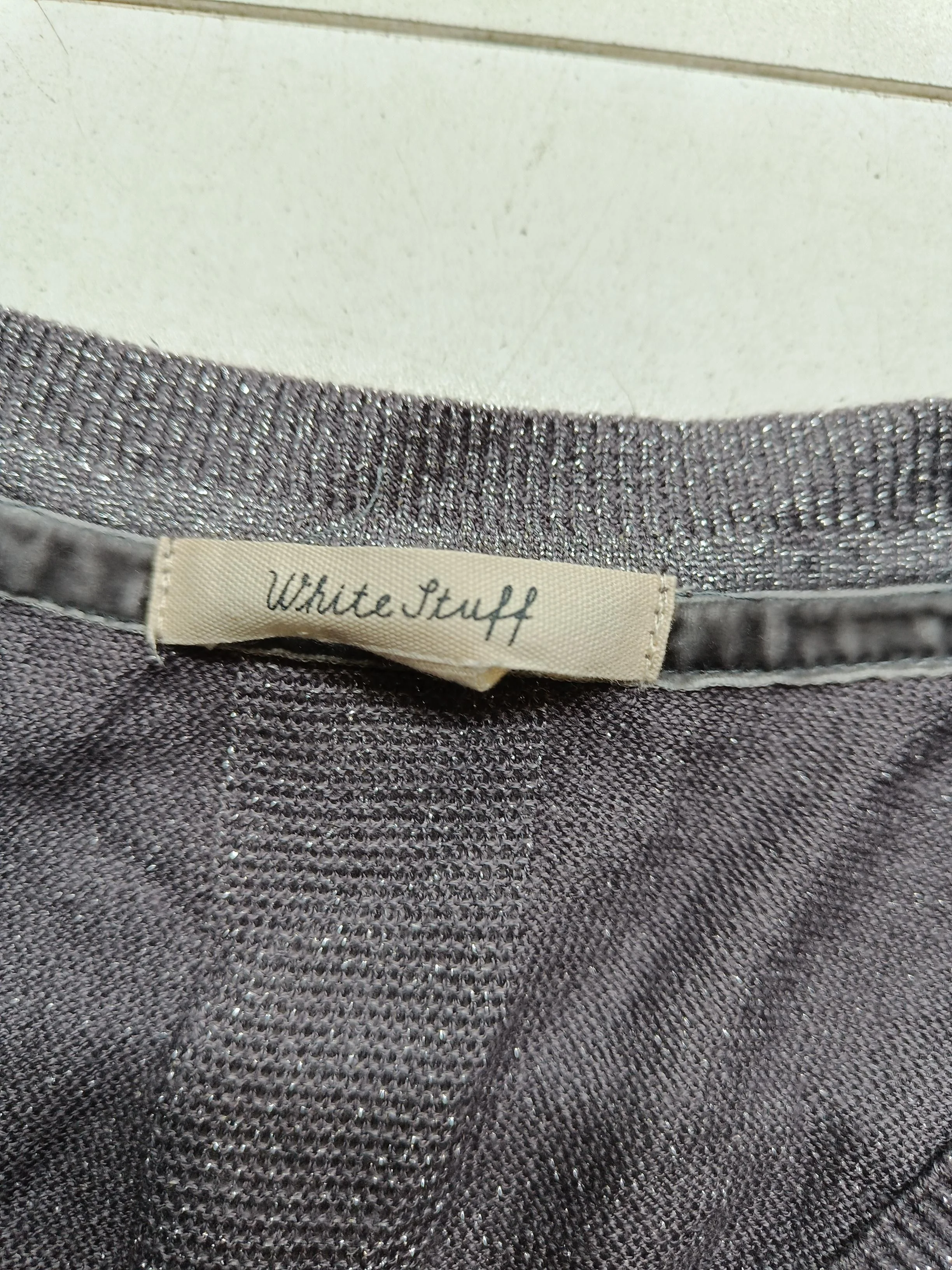 White Stuff Women's Jumper S Grey Viscose with Polyester, Other Pullover - Image 5