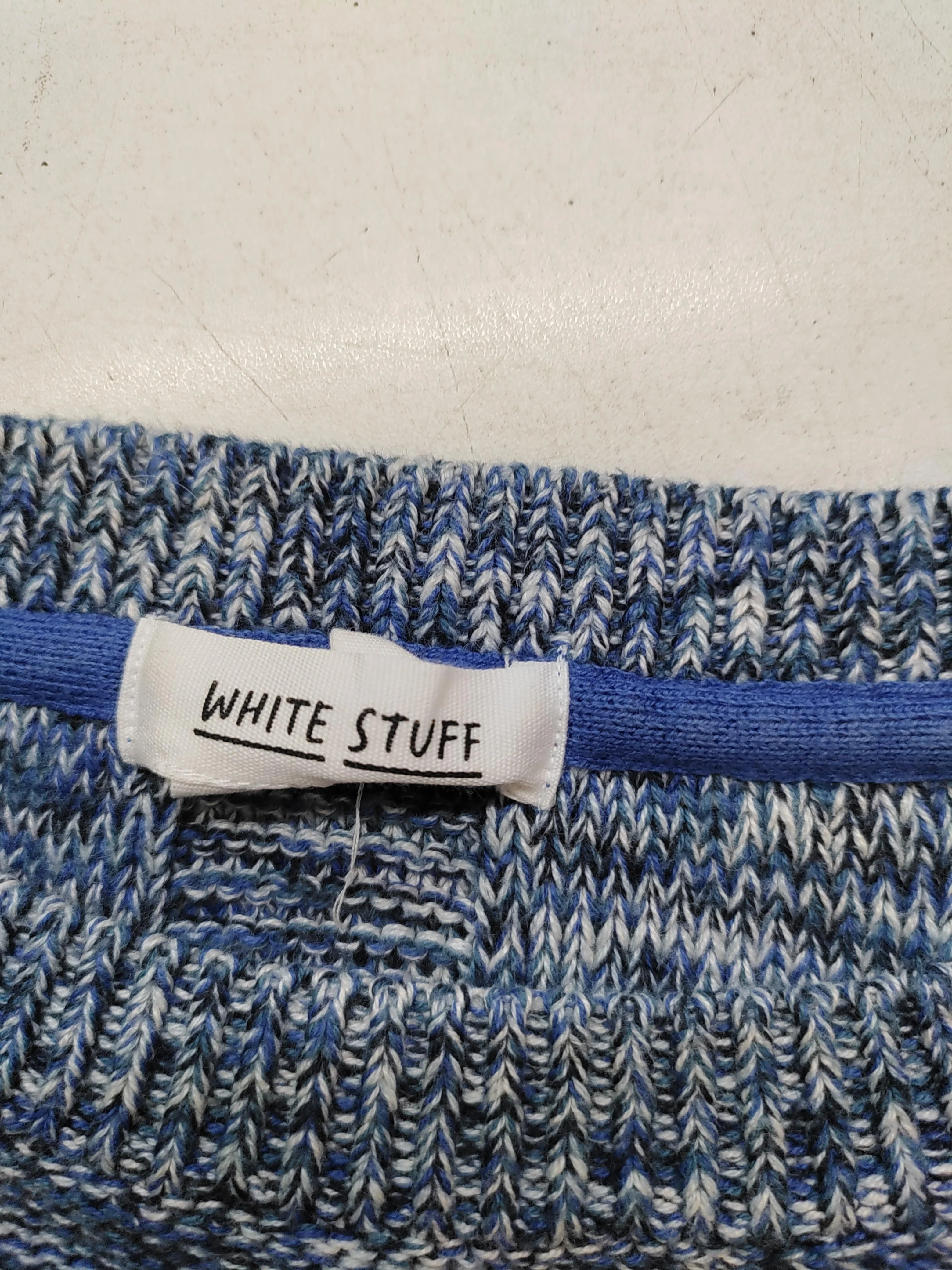 White Stuff Women's Jumper UK 10 Blue 100% Cotton Crew Neck Pullover - Image 5