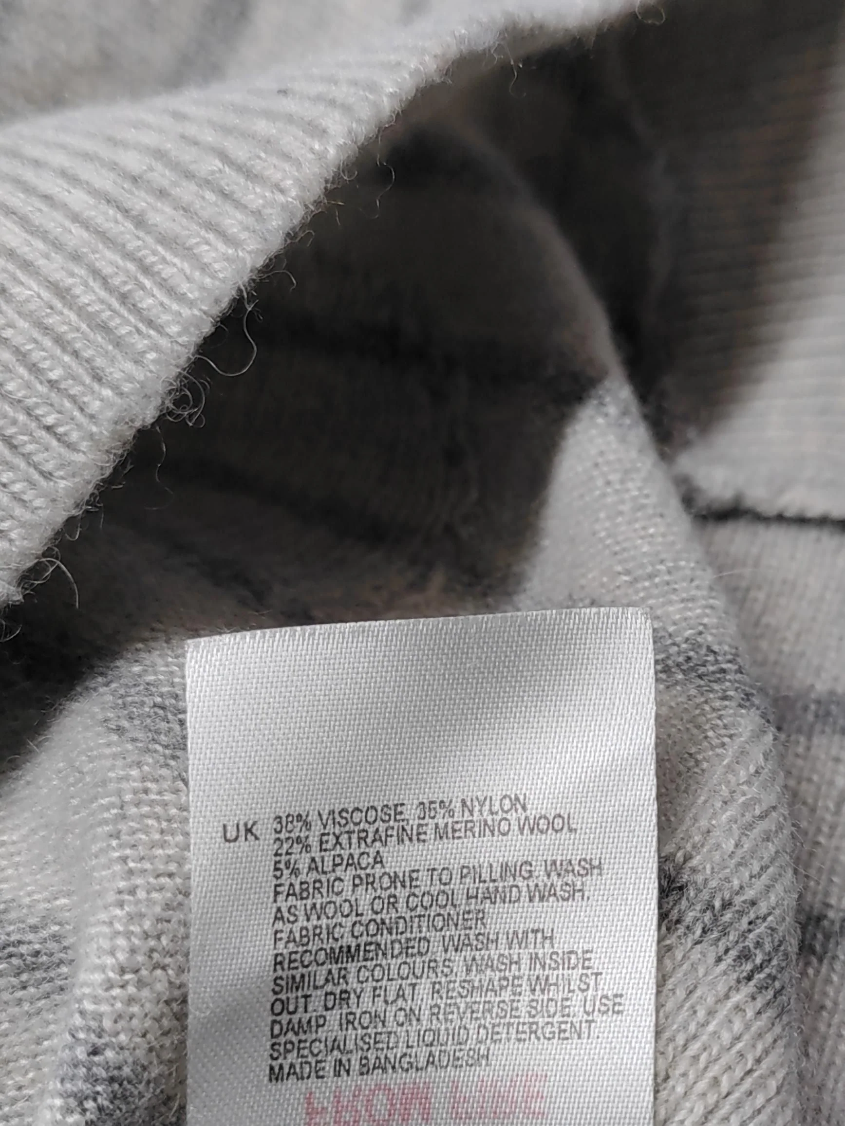 White Stuff Women's Jumper UK 10 Grey Viscose with Nylon, Wool, Angora Pullover - Image 7