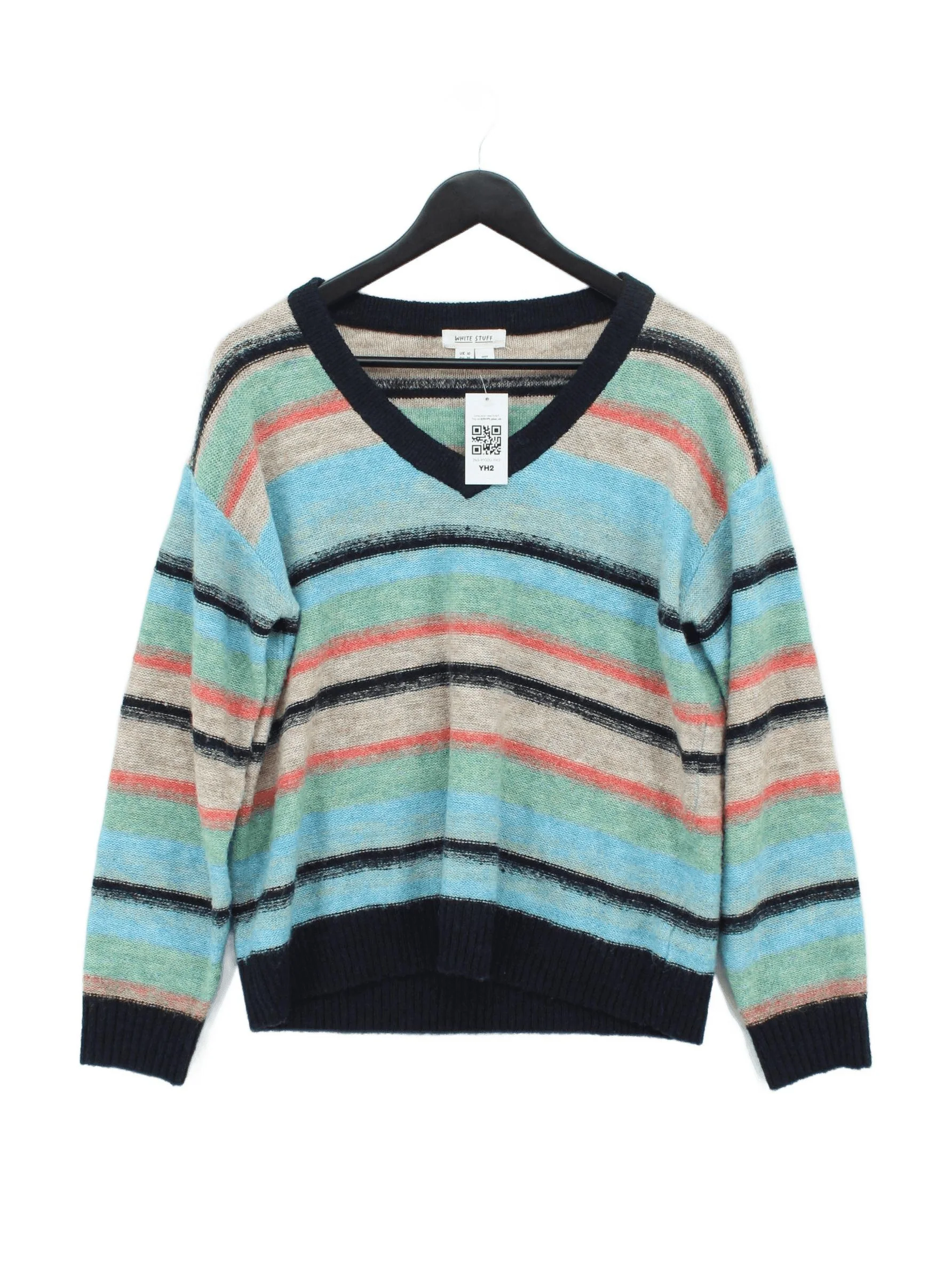 White Stuff Women's Jumper UK 10 Multi Polyester with Nylon, Wool Pullover