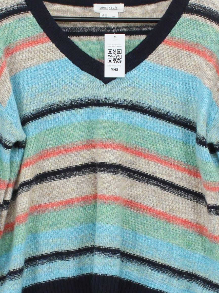 White Stuff Women's Jumper UK 10 Multi Polyester with Nylon, Wool Pullover - Image 3