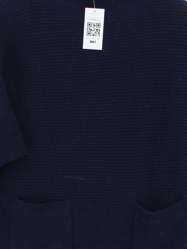 White Stuff Women's Jumper UK 12 Blue Wool with Nylon Mock Neck Pullover - Image 3