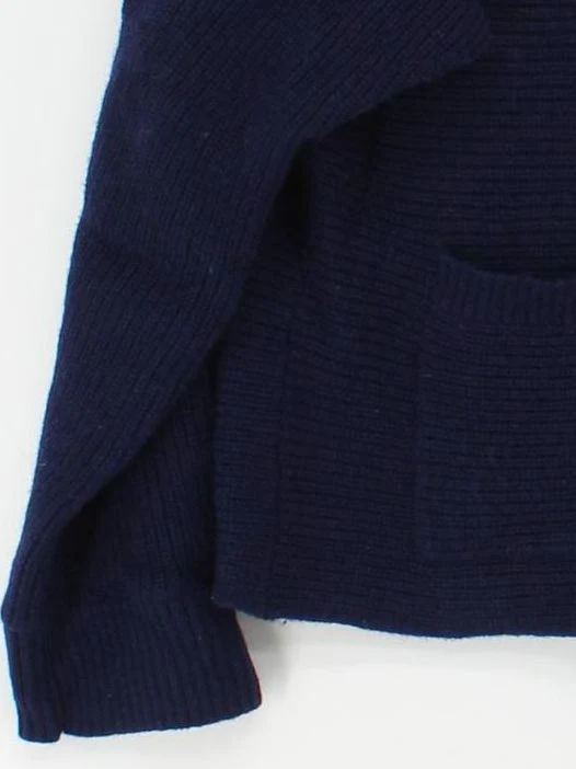 White Stuff Women's Jumper UK 12 Blue Wool with Nylon Mock Neck Pullover - Image 4
