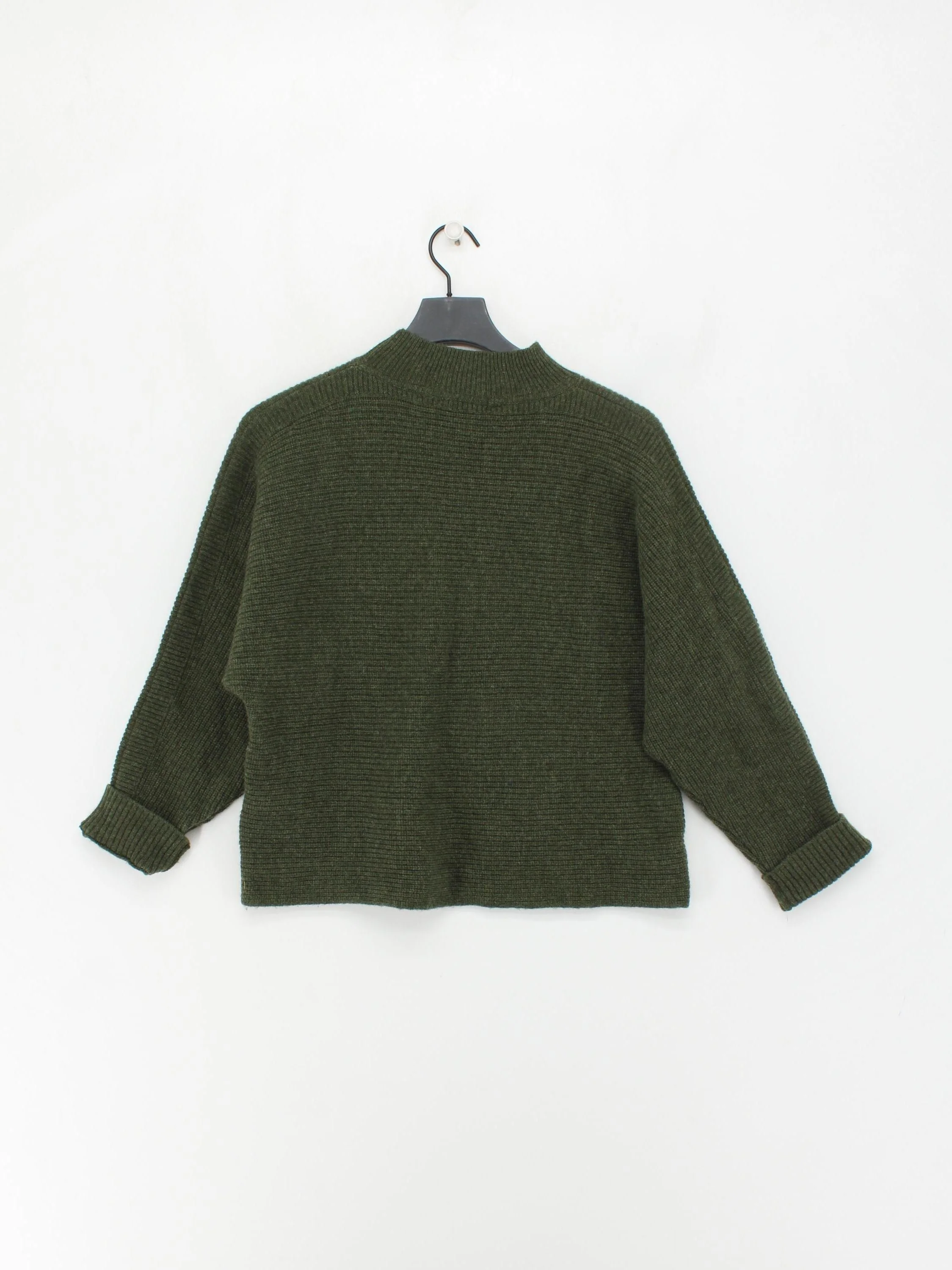 White Stuff Women's Jumper UK 12 Green Wool with Nylon High Neck Pullover - Image 2