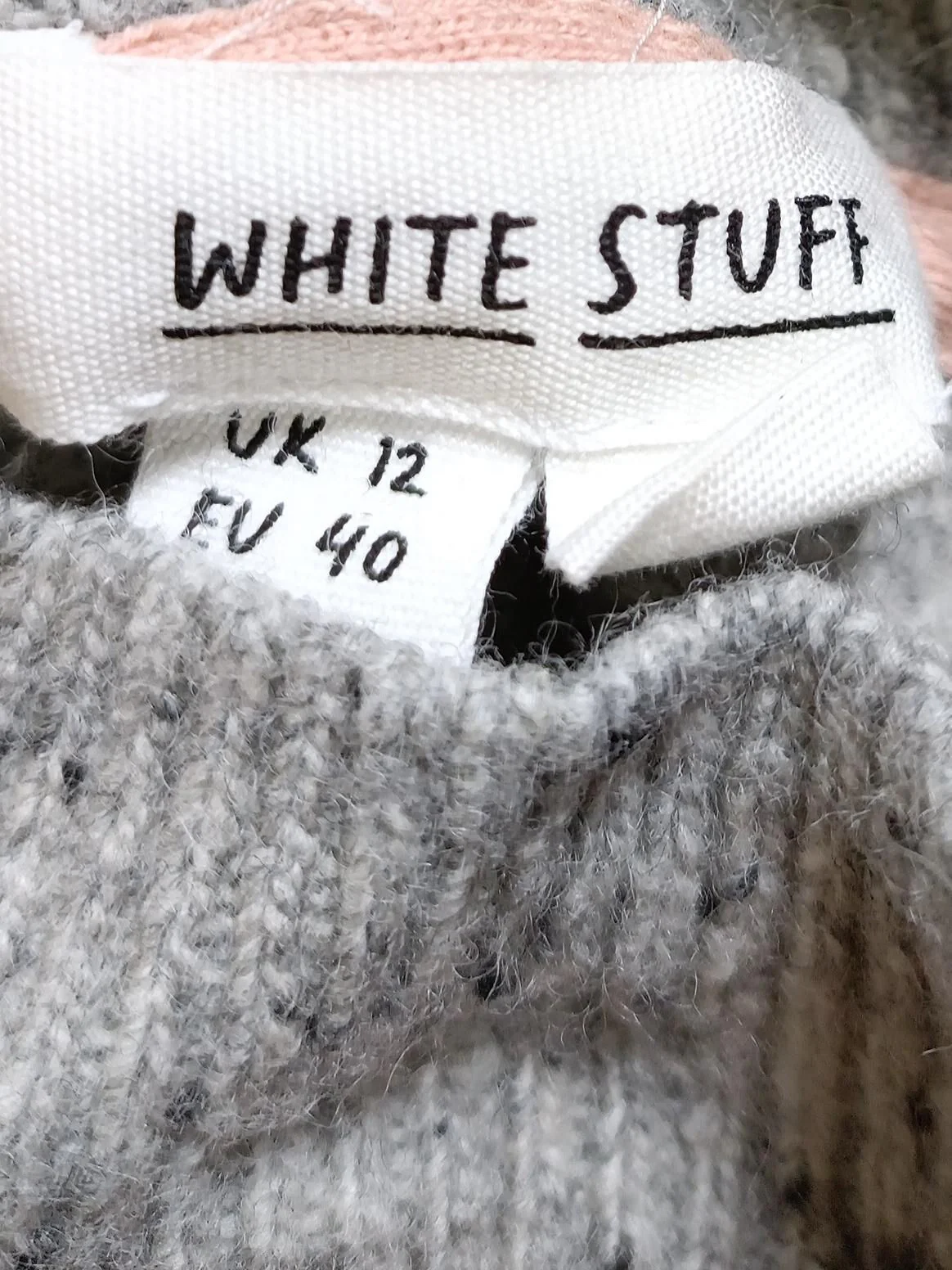 White Stuff Women's Jumper UK 12 Grey Wool with Nylon Crew Neck Pullover - Image 5