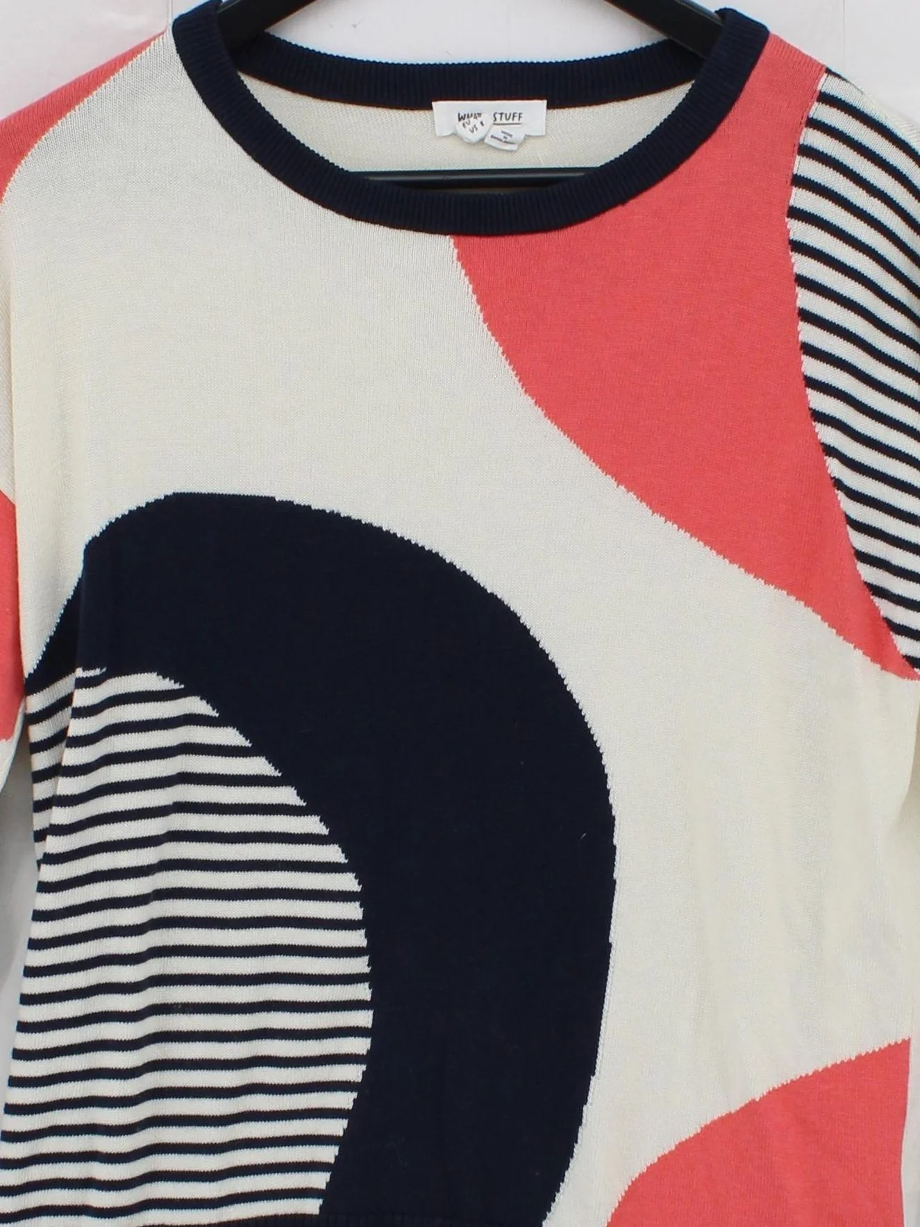 White Stuff Women's Jumper UK 12 Multi Cotton with Lyocell Modal Pullover - Image 3