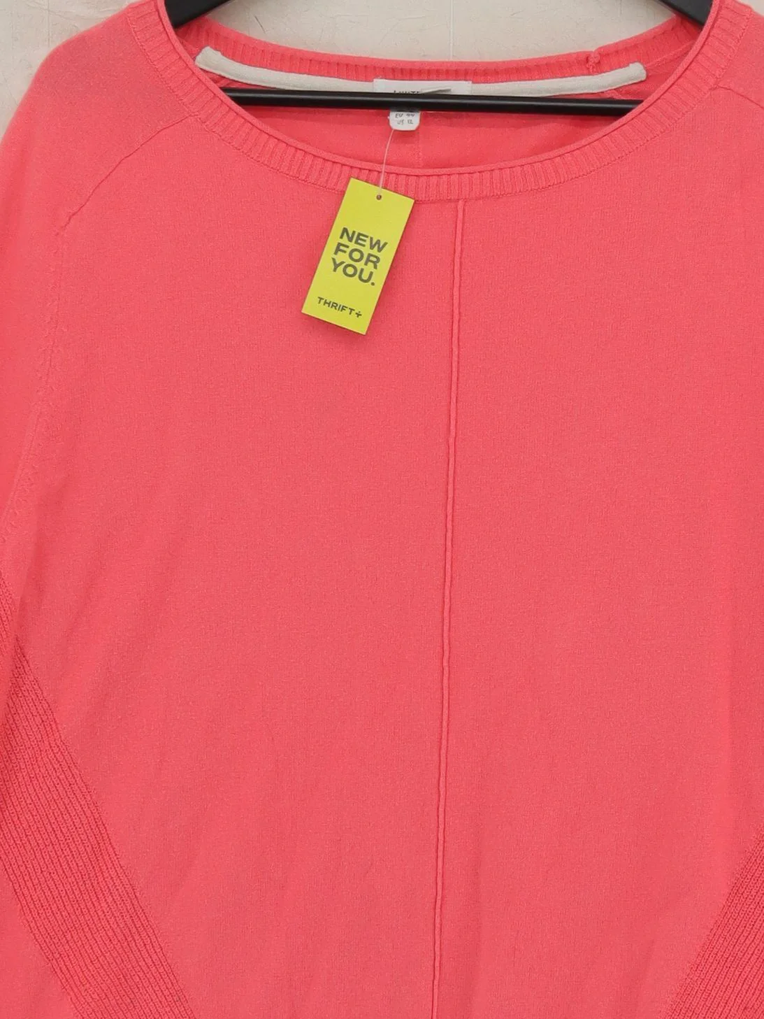 White Stuff Women's Jumper UK 12 Pink Cotton with Wool Round Neck Pullover - Image 3