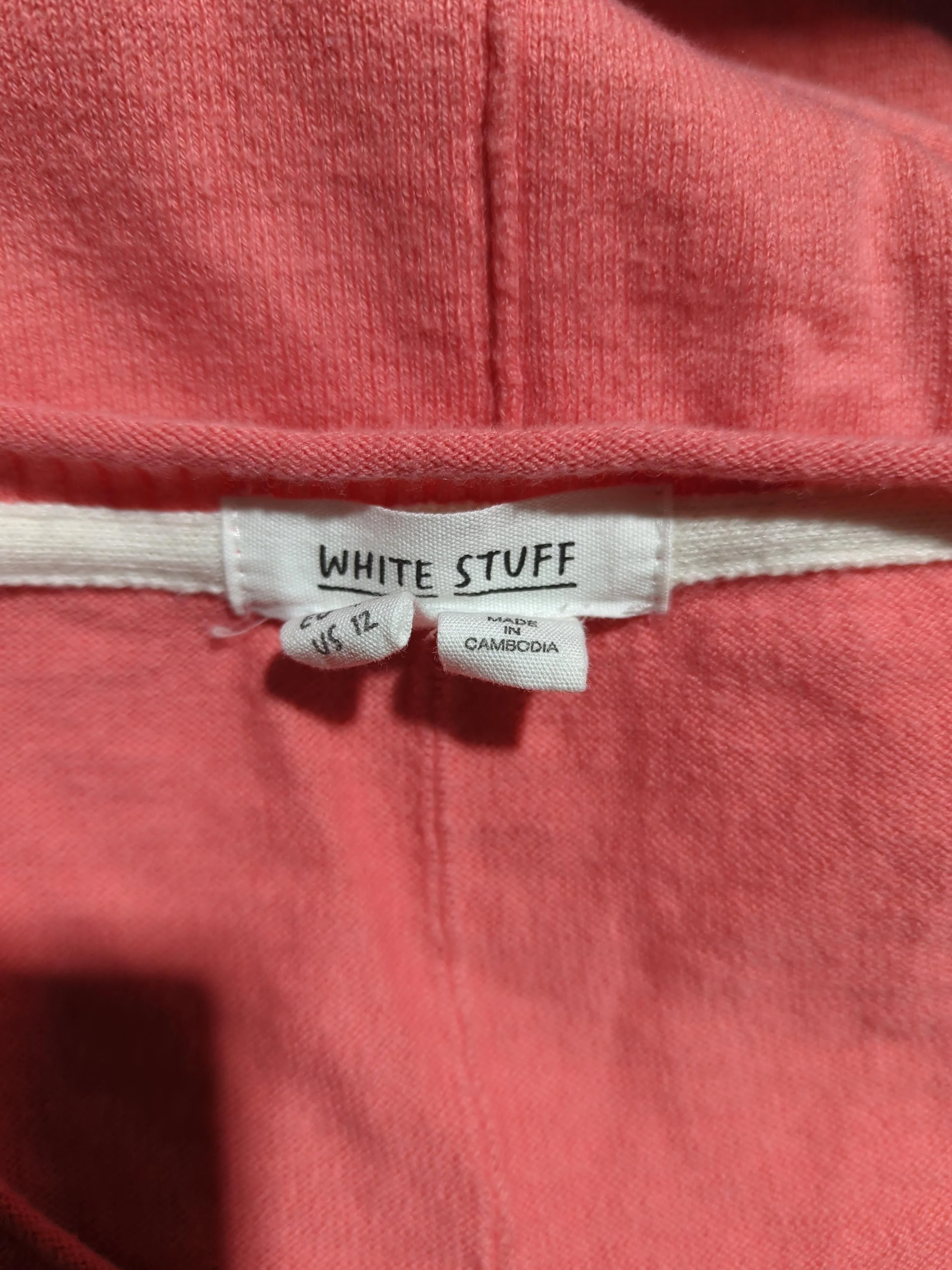 White Stuff Women's Jumper UK 12 Pink Cotton with Wool Round Neck Pullover - Image 6