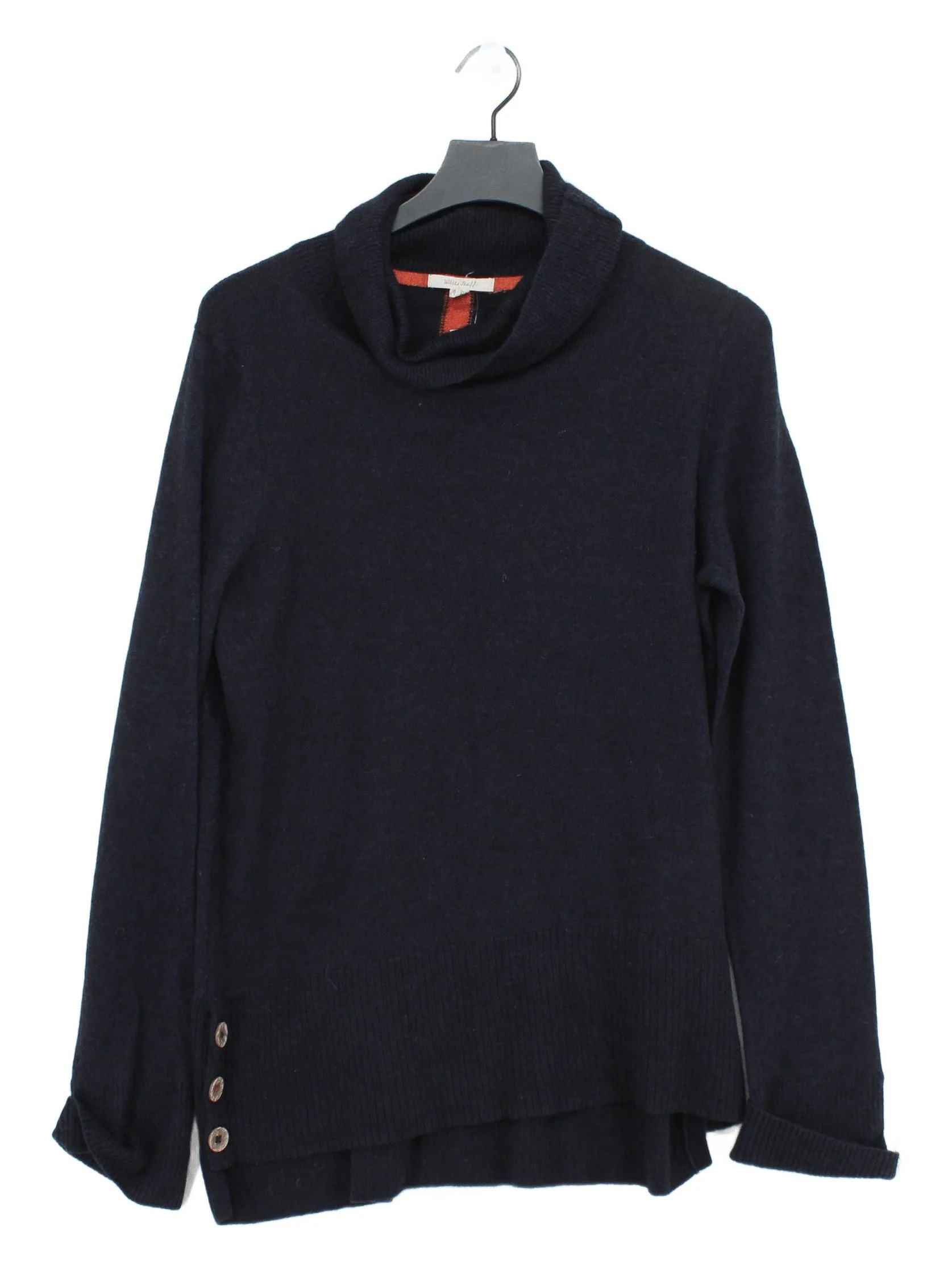 White Stuff Women's Jumper UK 14 Blue Nylon with Wool, Elastane, Other Pullover