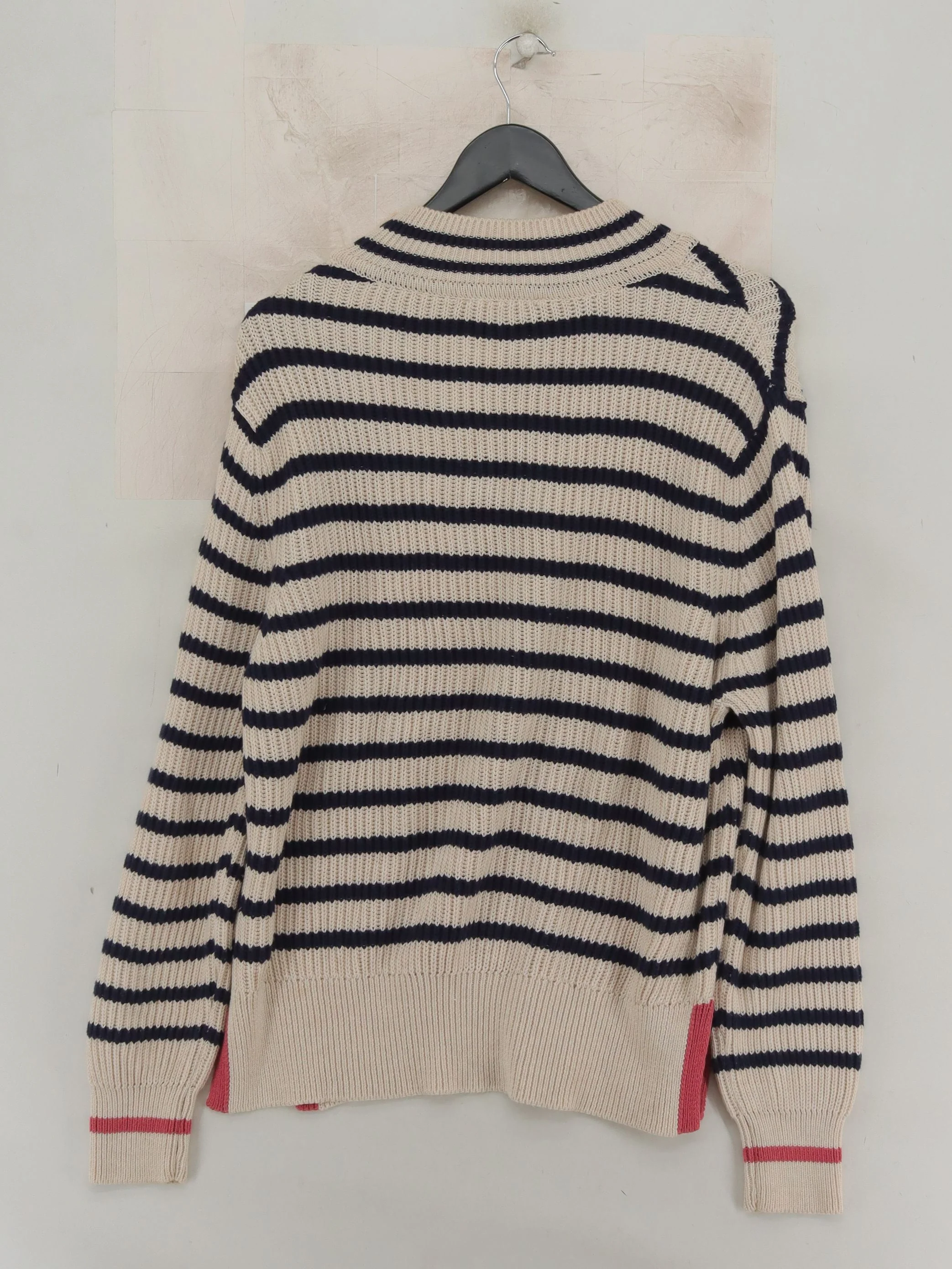White Stuff Women's Jumper UK 14 Cream Cotton with Acrylic Pullover - Image 2