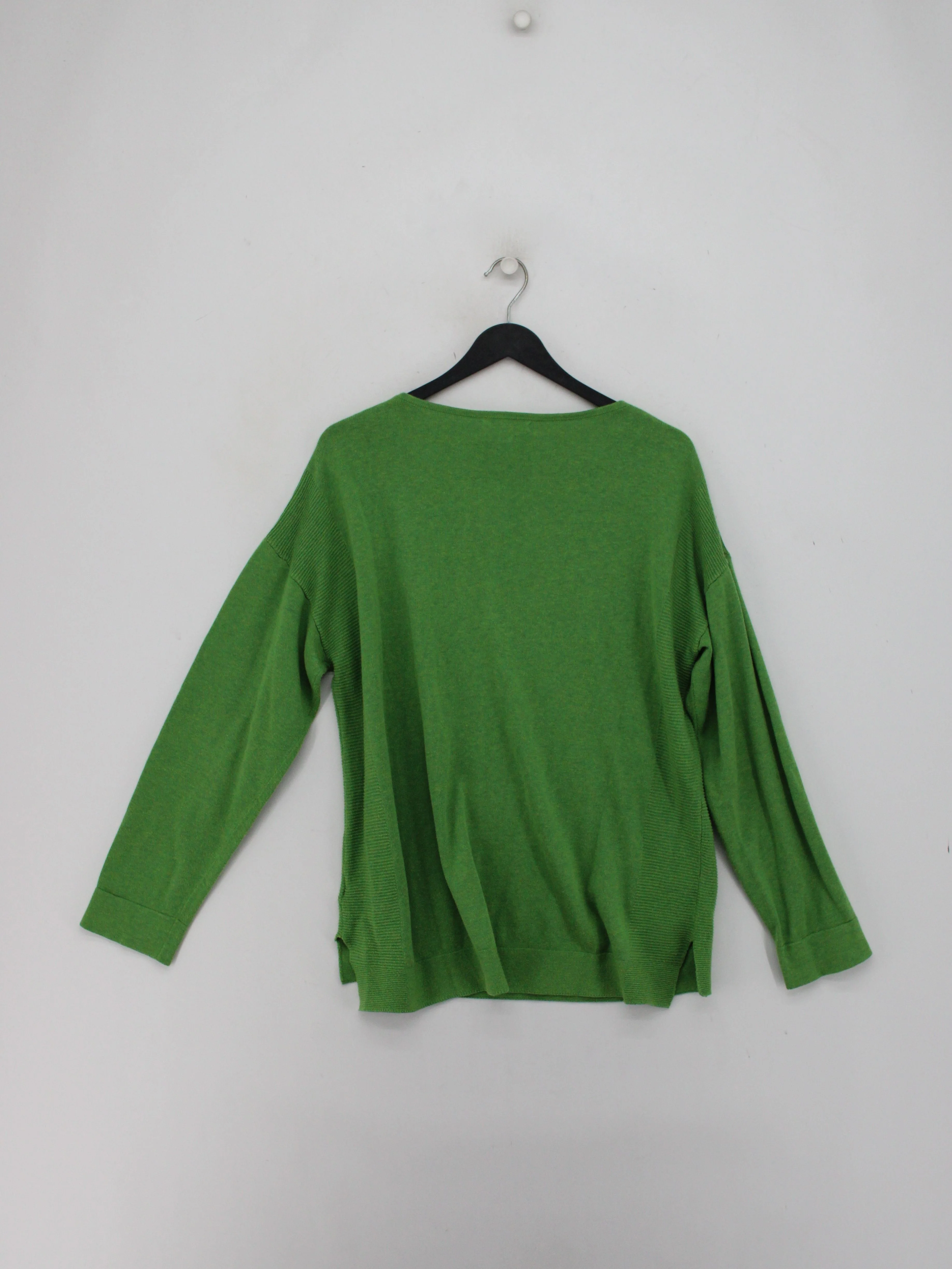 White Stuff Women's Jumper UK 14 Green Cotton with Viscose, Polyester Pullover - Image 2