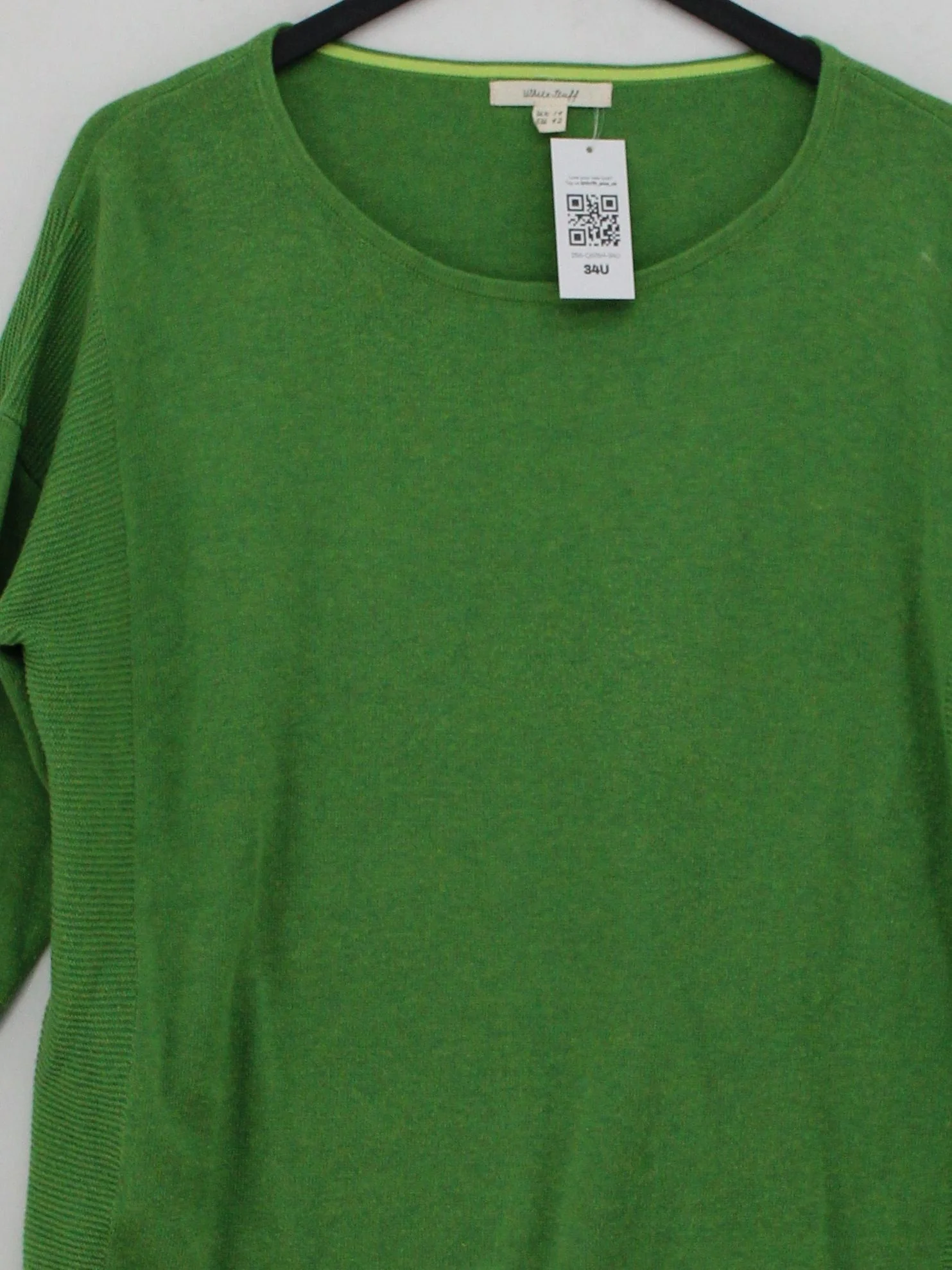 White Stuff Women's Jumper UK 14 Green Cotton with Viscose, Polyester Pullover - Image 3