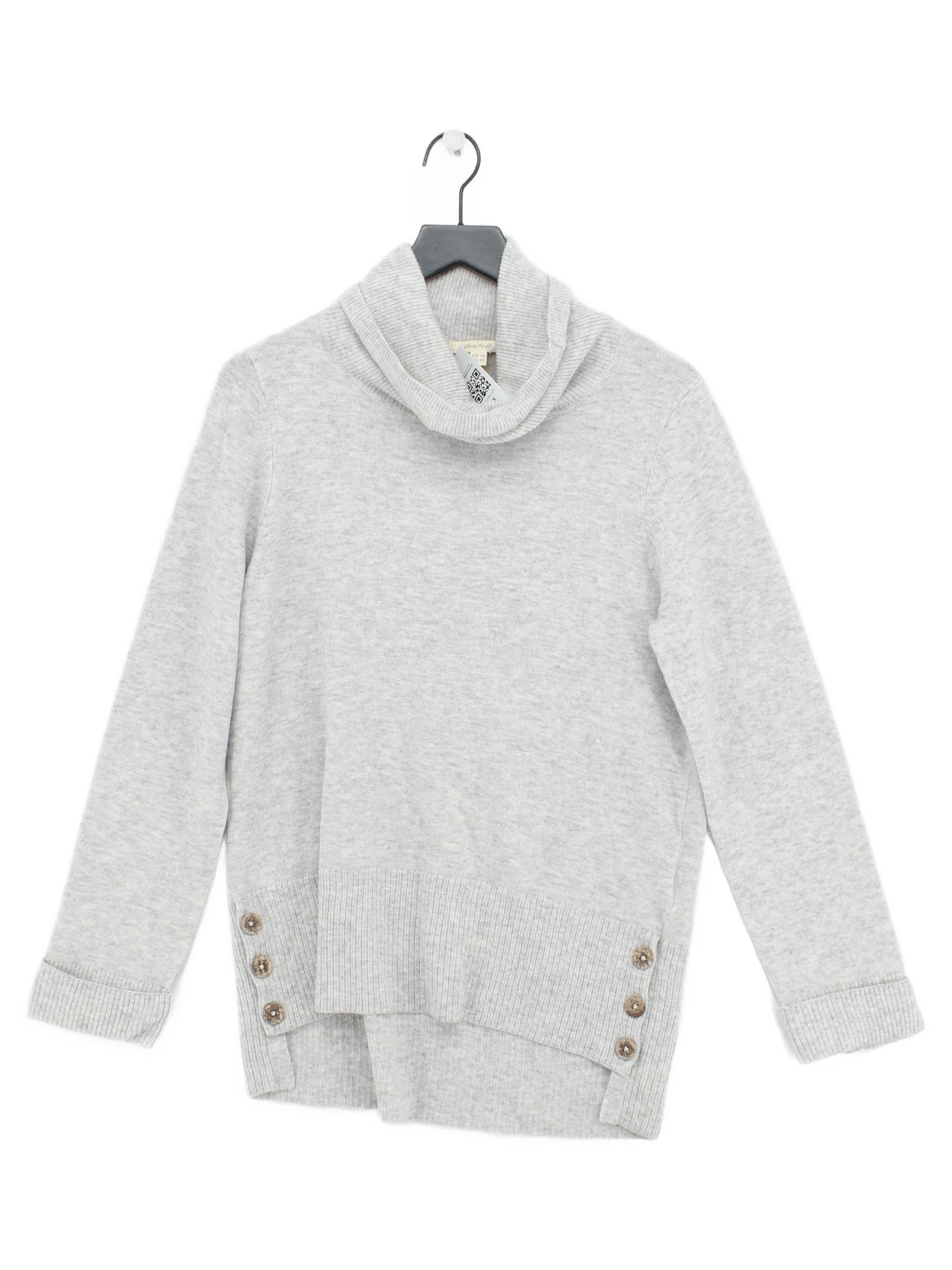 White Stuff Women's Jumper UK 14 Grey Nylon with Wool, Elastane, Other Pullover