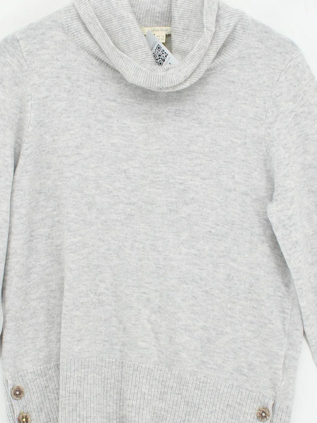 White Stuff Women's Jumper UK 14 Grey Nylon with Wool, Elastane, Other Pullover - Image 3