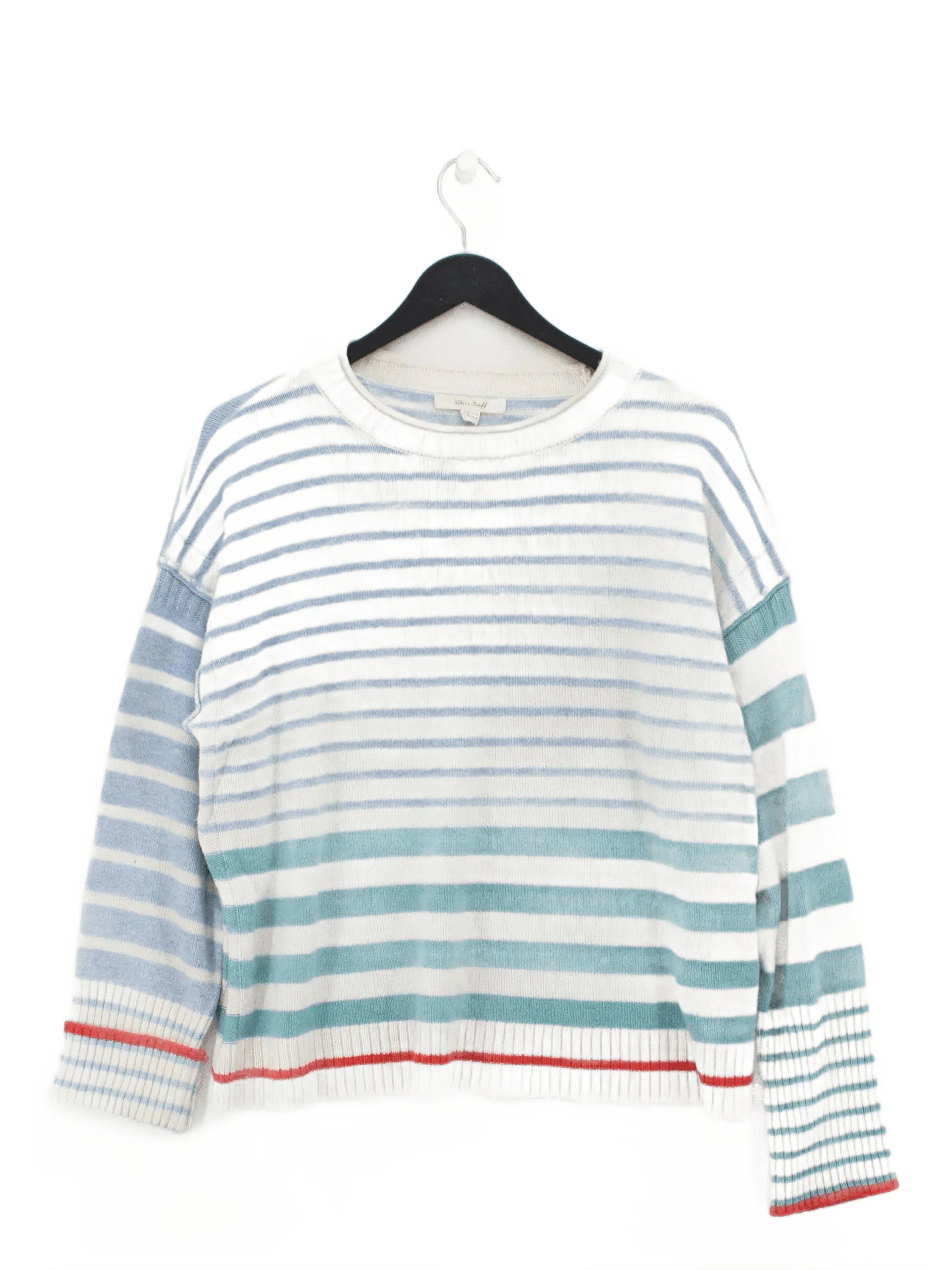 White Stuff Women's Jumper UK 14 Multi Wool with Cotton, Nylon Pullover