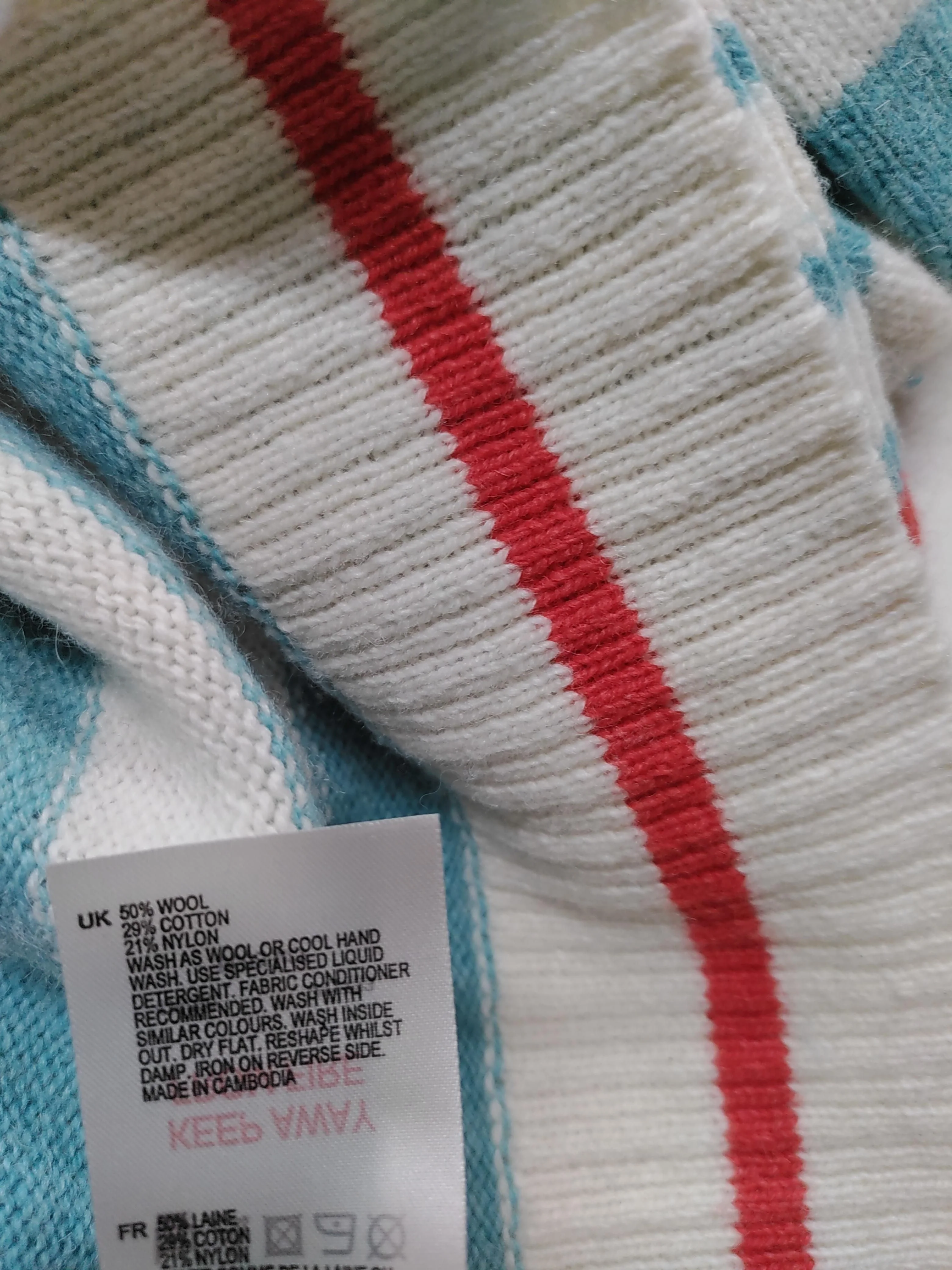 White Stuff Women's Jumper UK 14 Multi Wool with Cotton, Nylon Pullover - Image 7