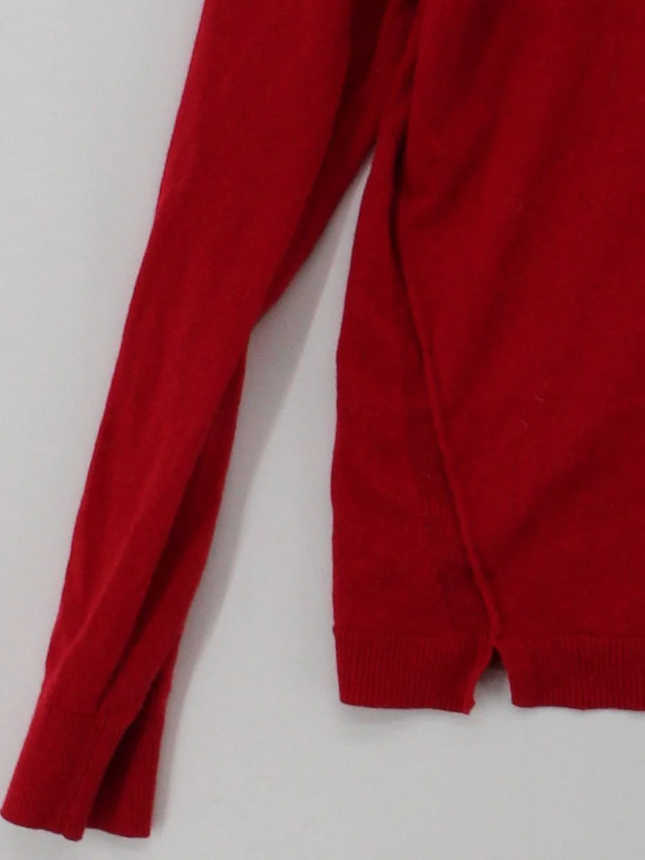 White Stuff Women's Jumper UK 14 Red Wool with Cotton Crew Neck Pullover - Image 4