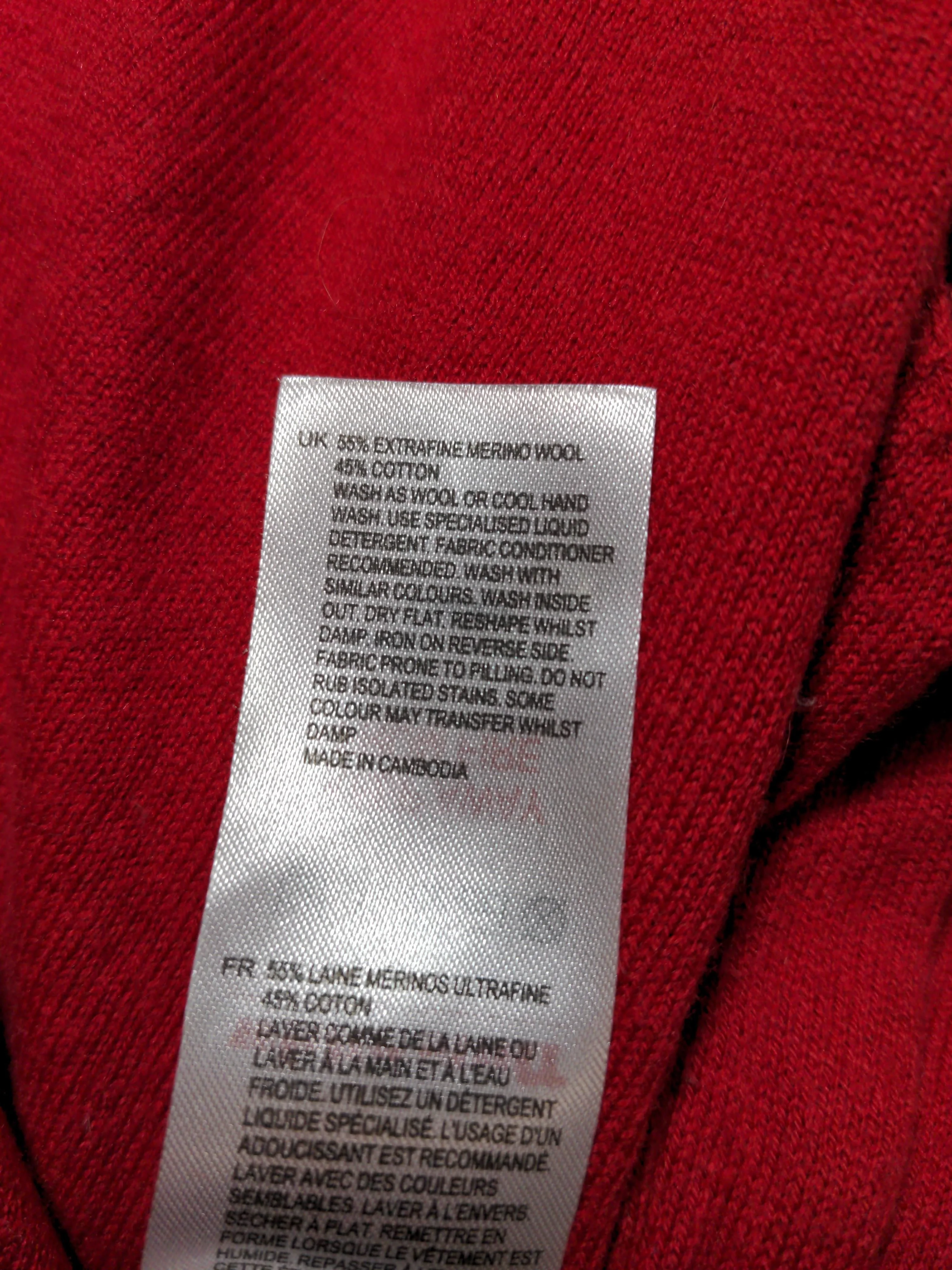 White Stuff Women's Jumper UK 14 Red Wool with Cotton Crew Neck Pullover - Image 6