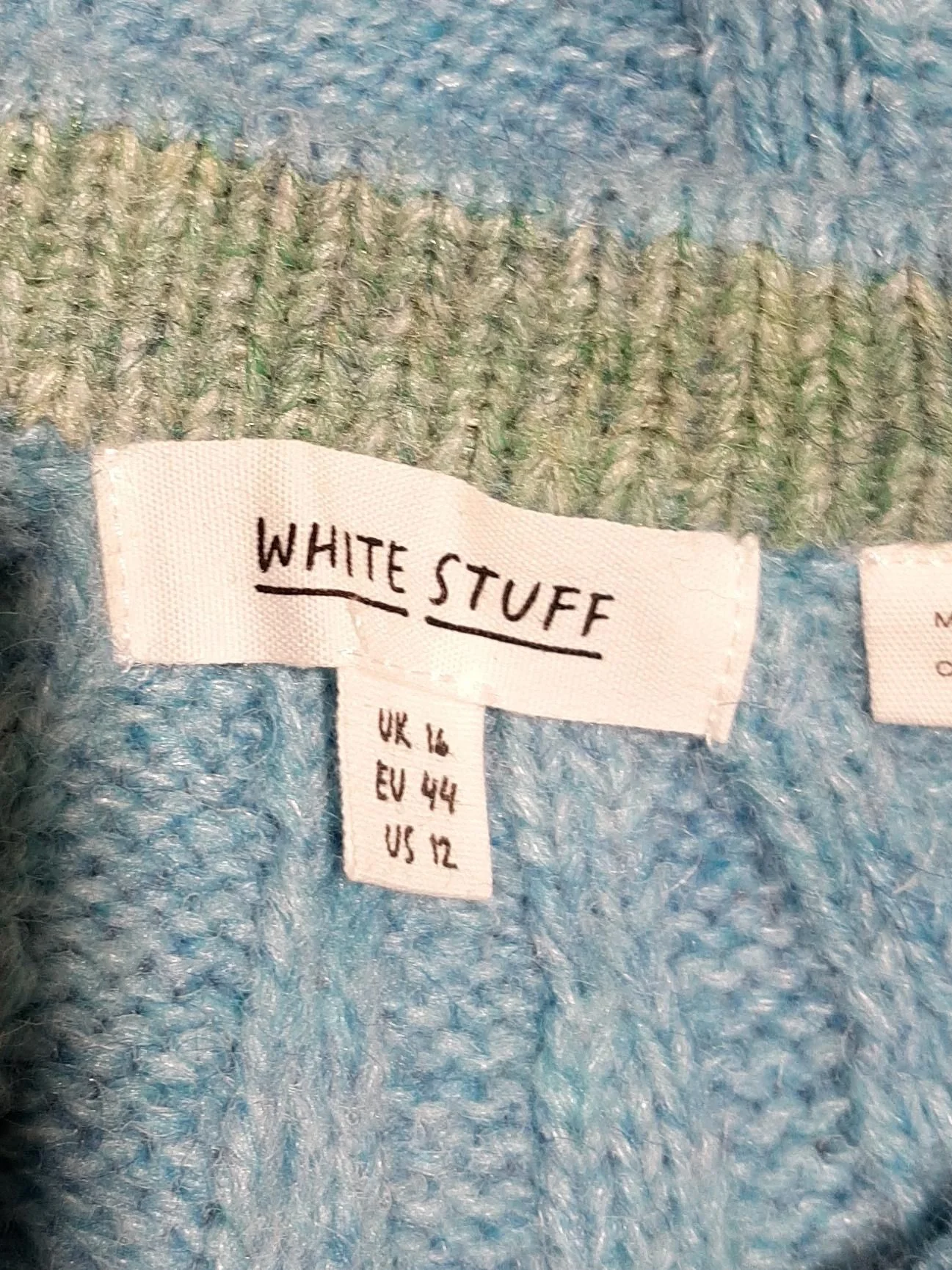 White Stuff Women's Jumper UK 16 Blue Polyester with Nylon, Wool Pullover - Image 5