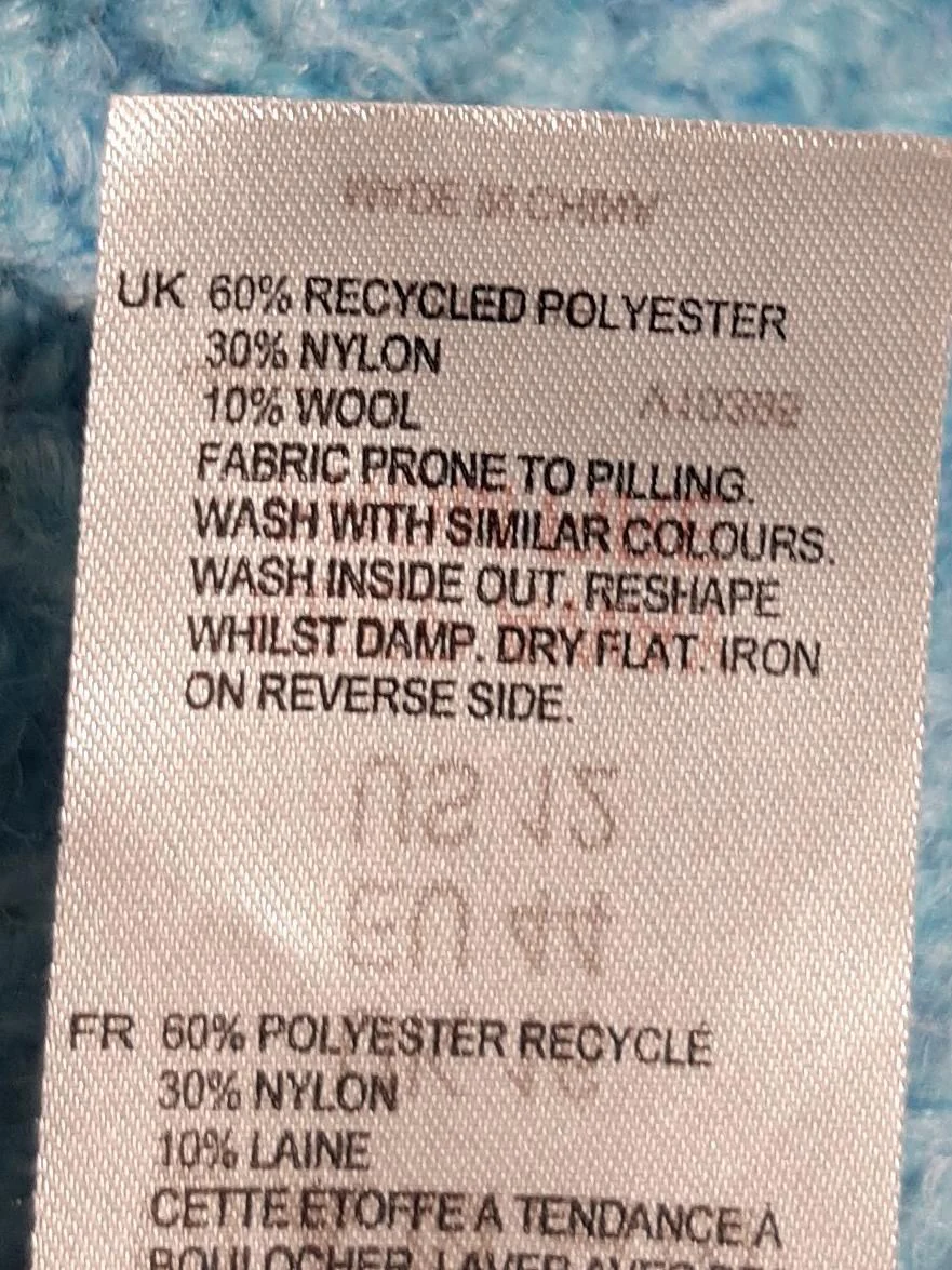 White Stuff Women's Jumper UK 16 Blue Polyester with Nylon, Wool Pullover - Image 6